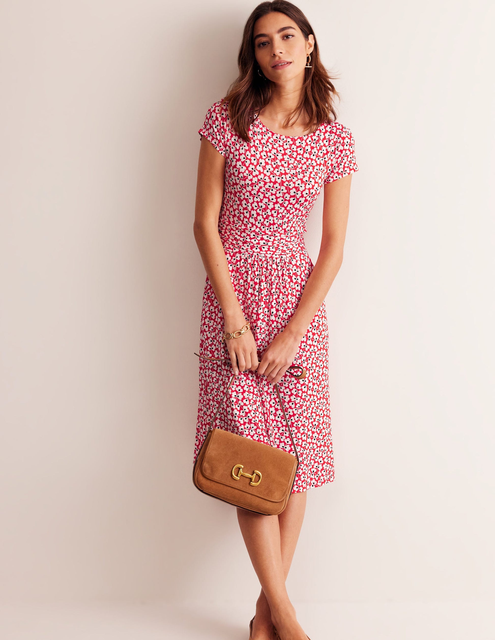 Amelie Jerseykleid-Rouge-Rot, Kleeblattwirbel-4