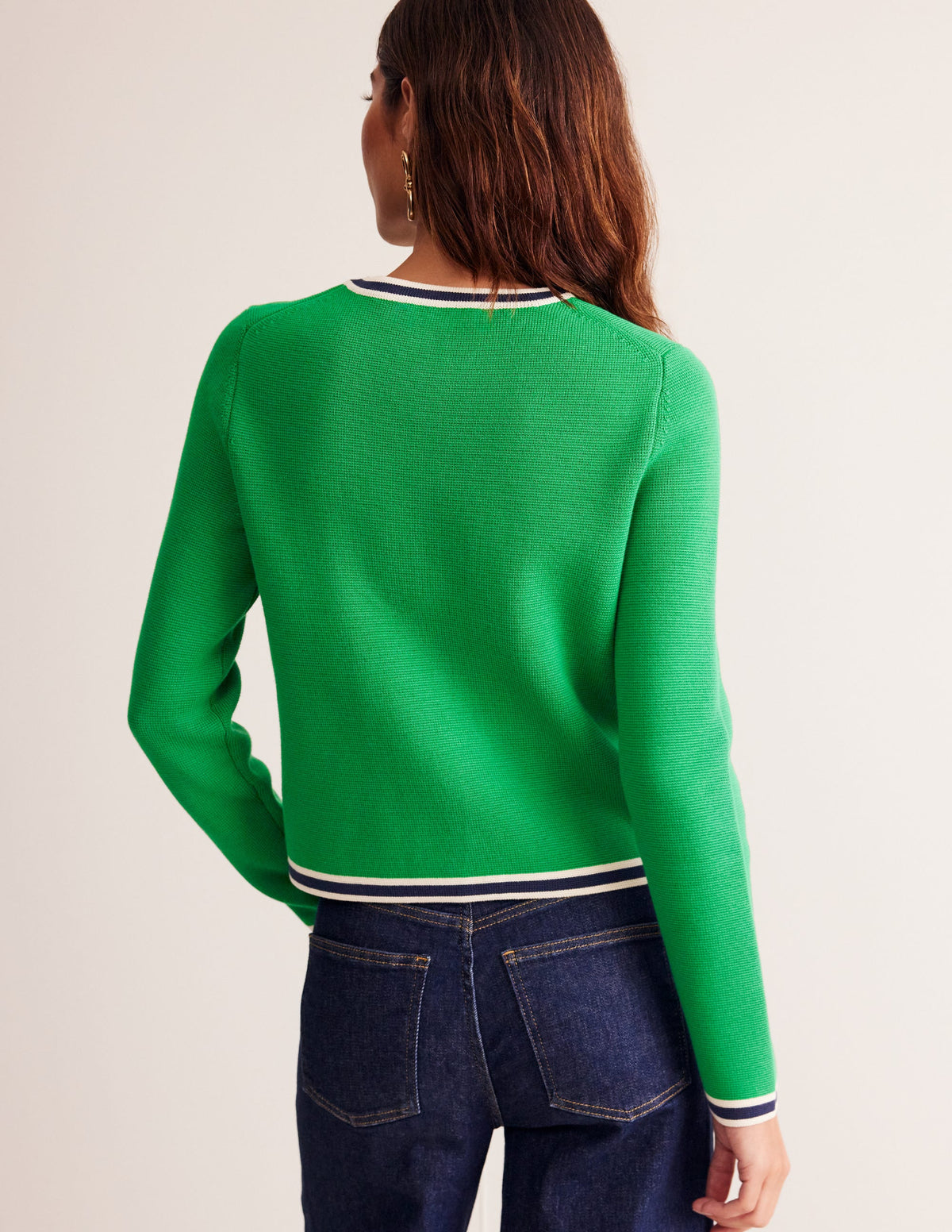 Holly Cardigan-Sattes Smaragdgrün - Image 3