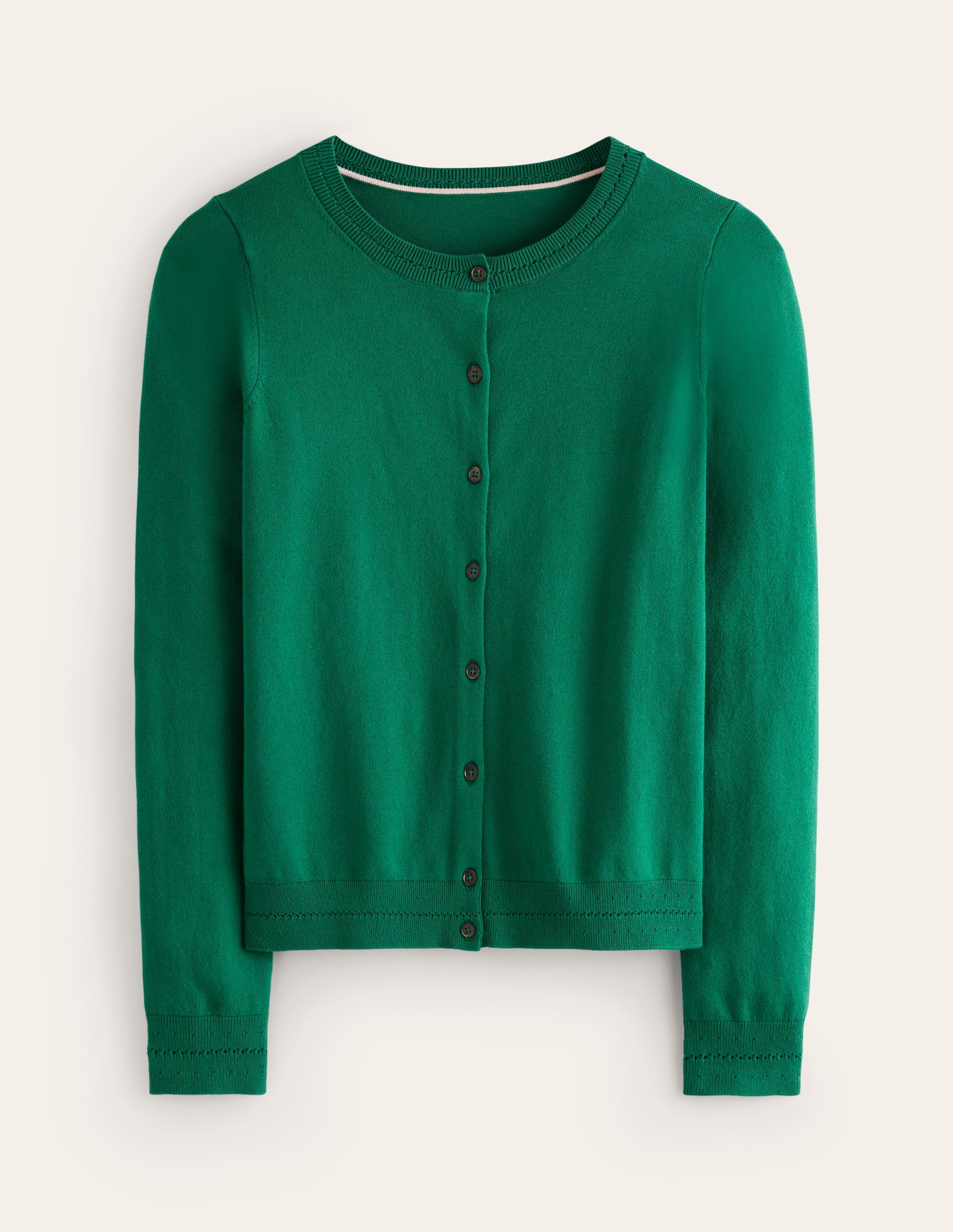 Cardigan Catriona en coton-Vert malachite - Image 5