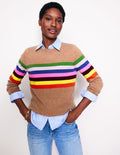 Eva Cashmere Crew Neck Jumper-Chinchilla Melange