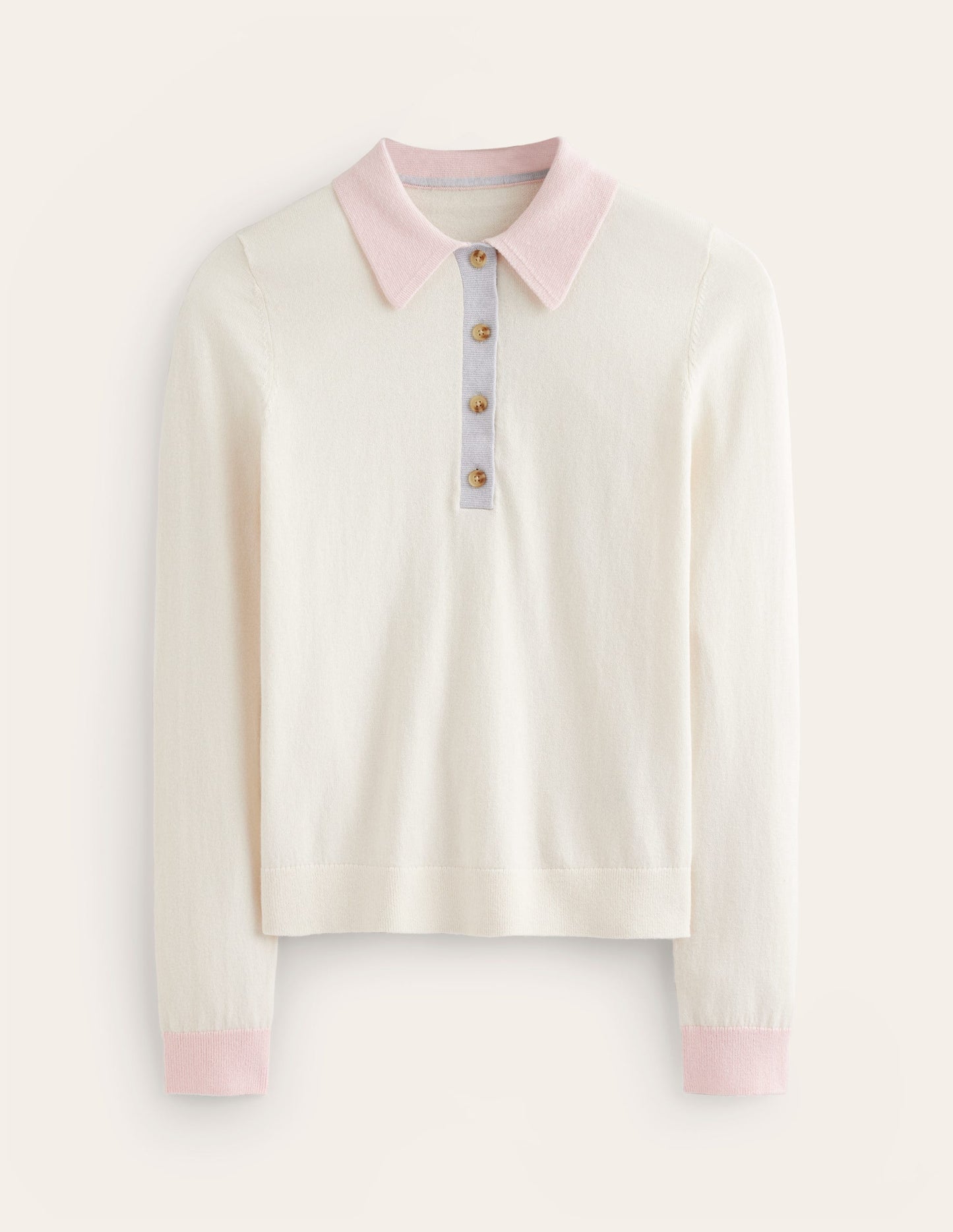 Estelle Henley Jumper-Warm Ivory