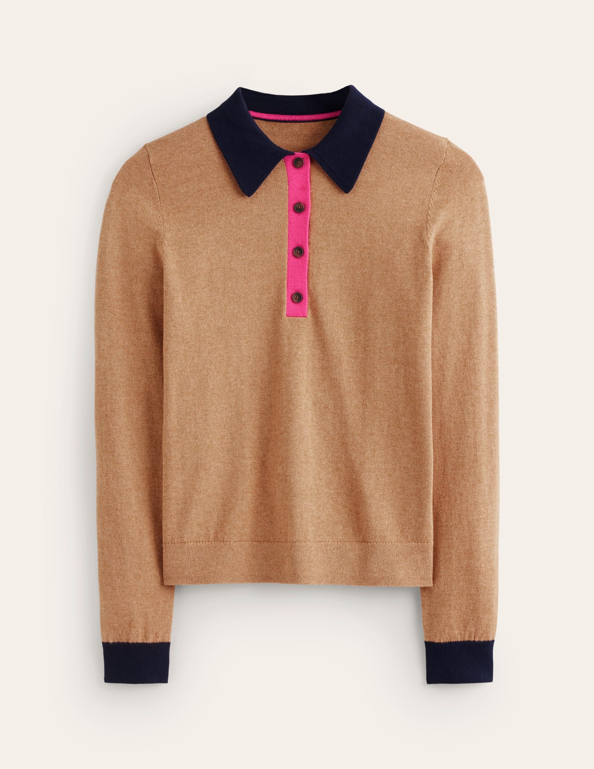 Estelle Henley-Pullover-Camel Meliert - Image 5