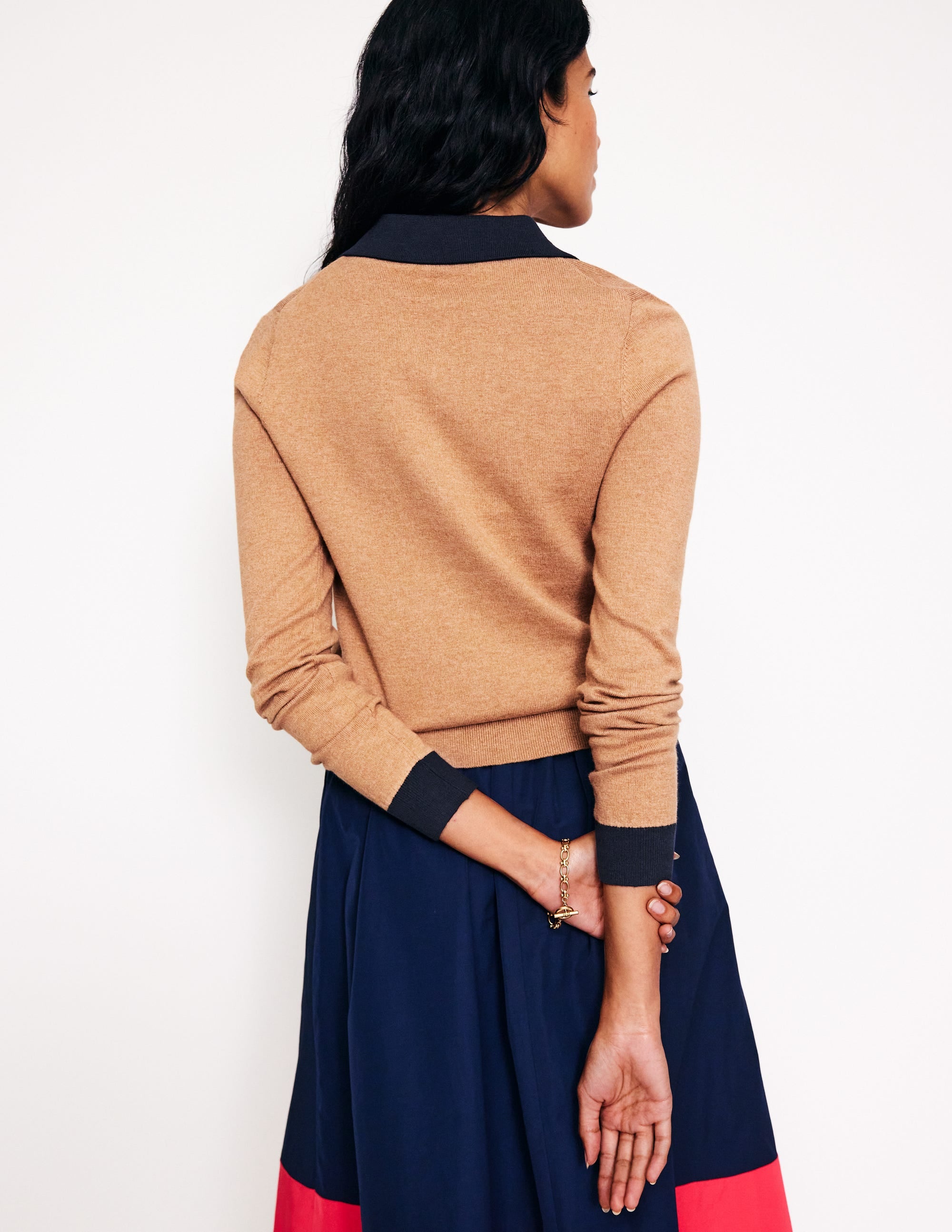 Estelle Henley-Pullover-Camel Meliert - Image 3
