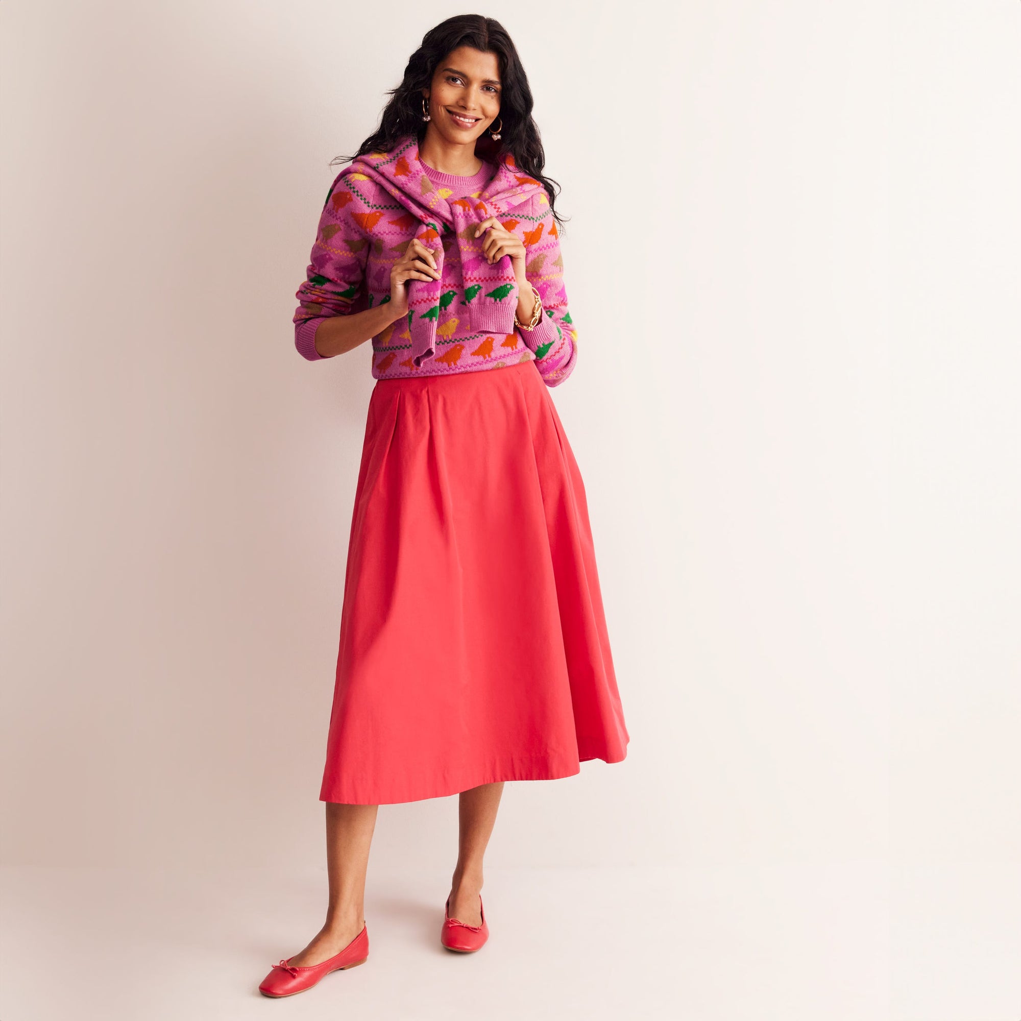 Edie Fair-Isle-Pullover-Rosa Vögel - Image 6