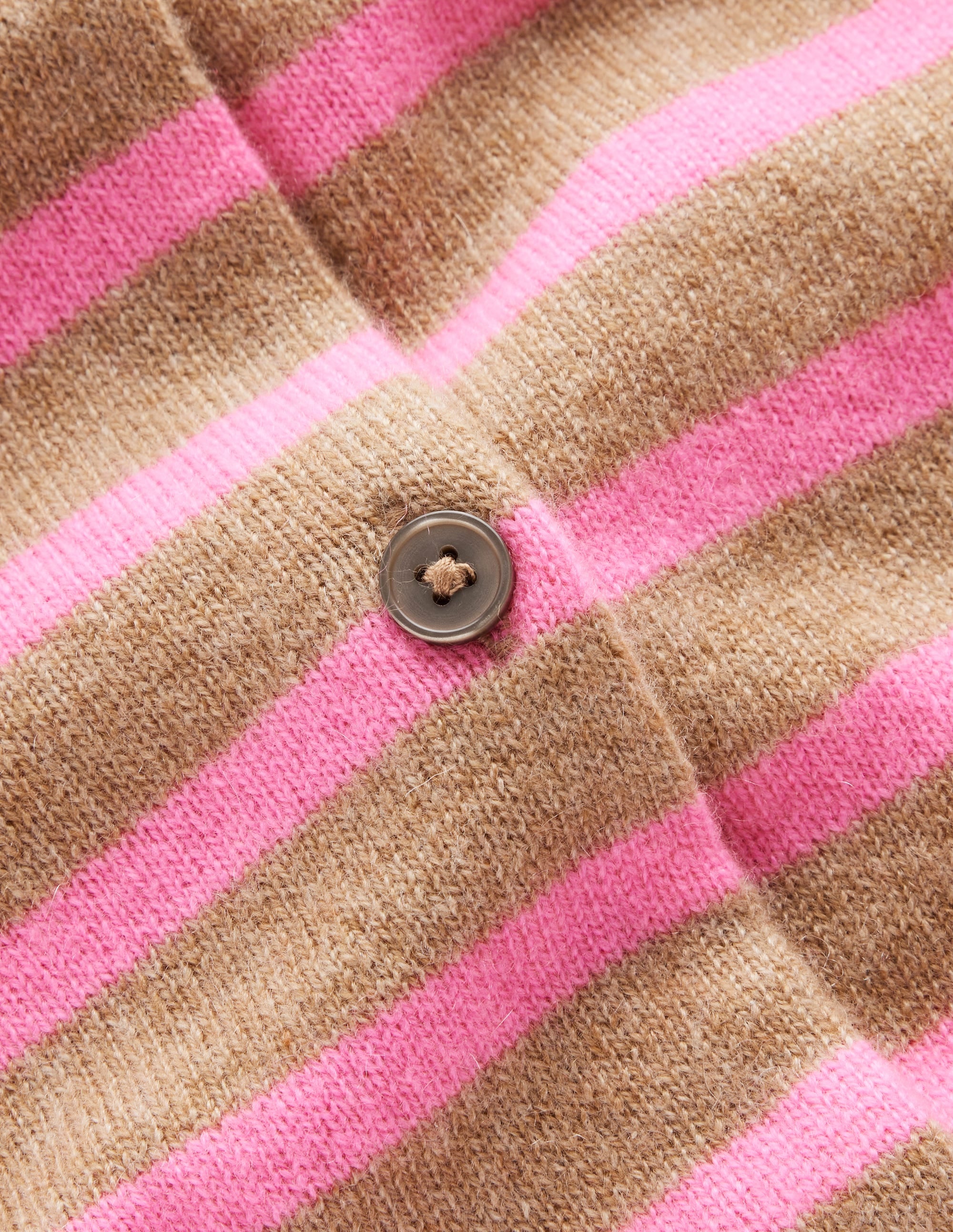 Cardigan Eva en cachemire-Camel chiné/rose fluo - Image 6