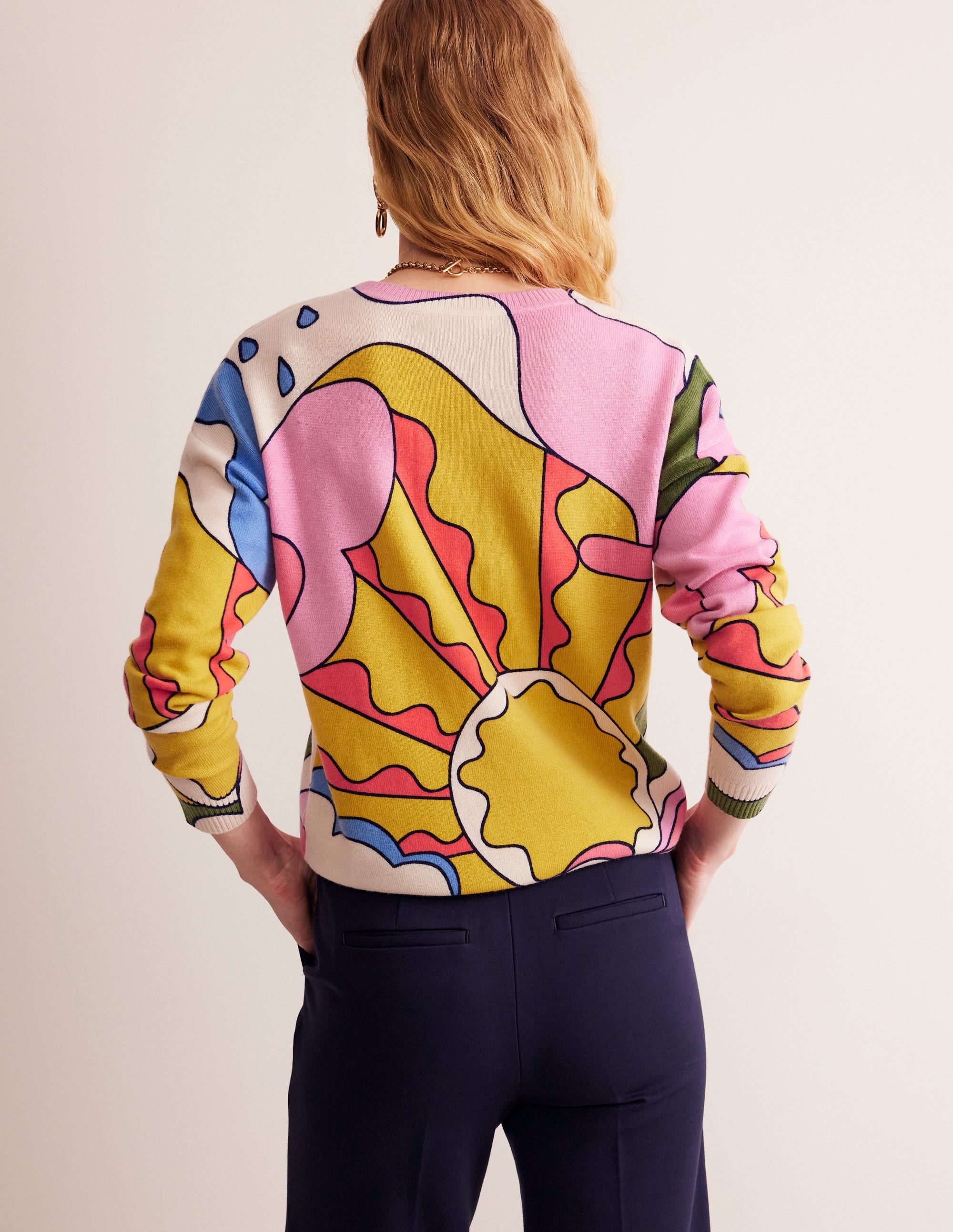 Lydia Kaschmirpullover-Bunt, Sonnenschein - Image 3