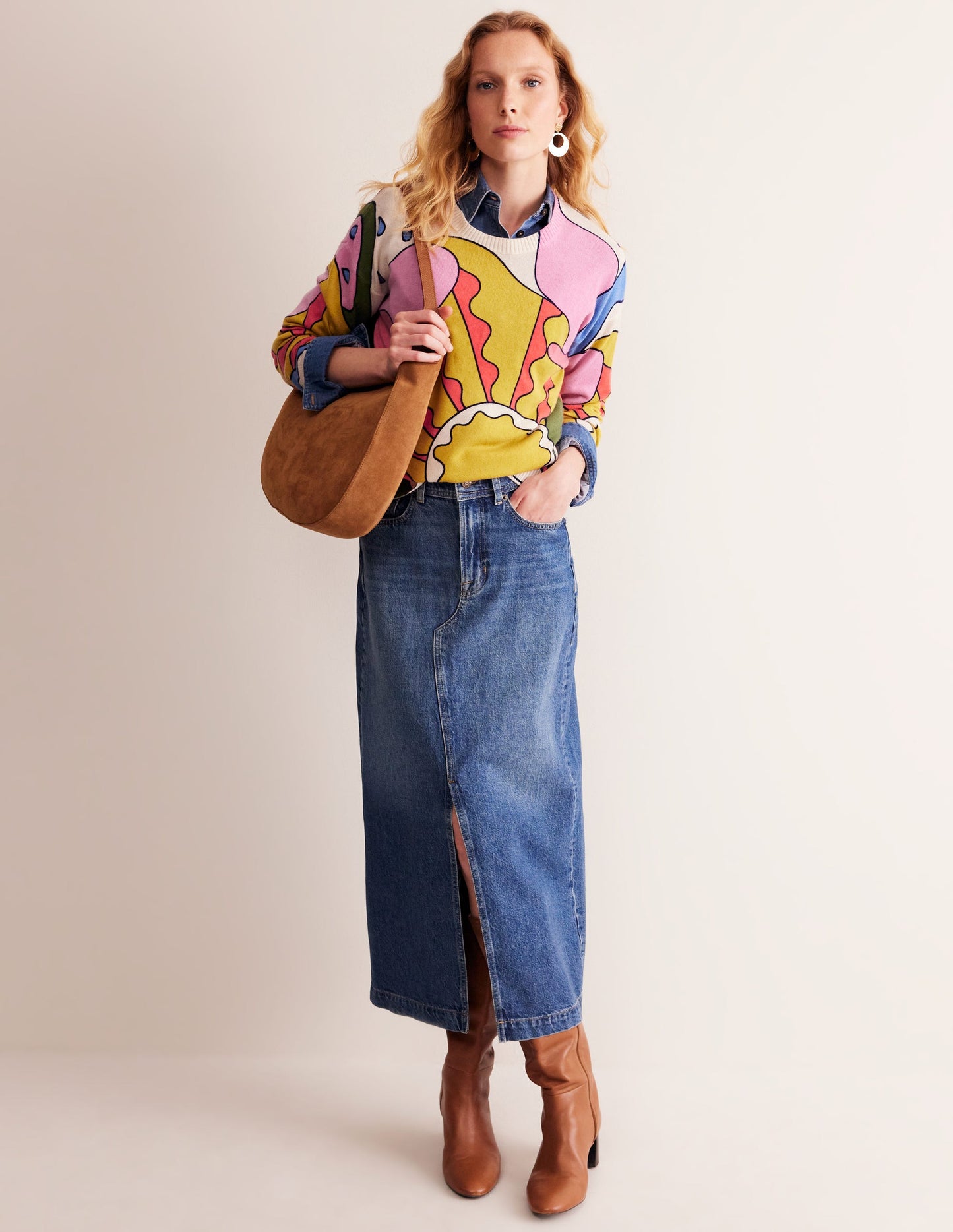 Lydia Kaschmirpullover-Bunt, Sonnenschein