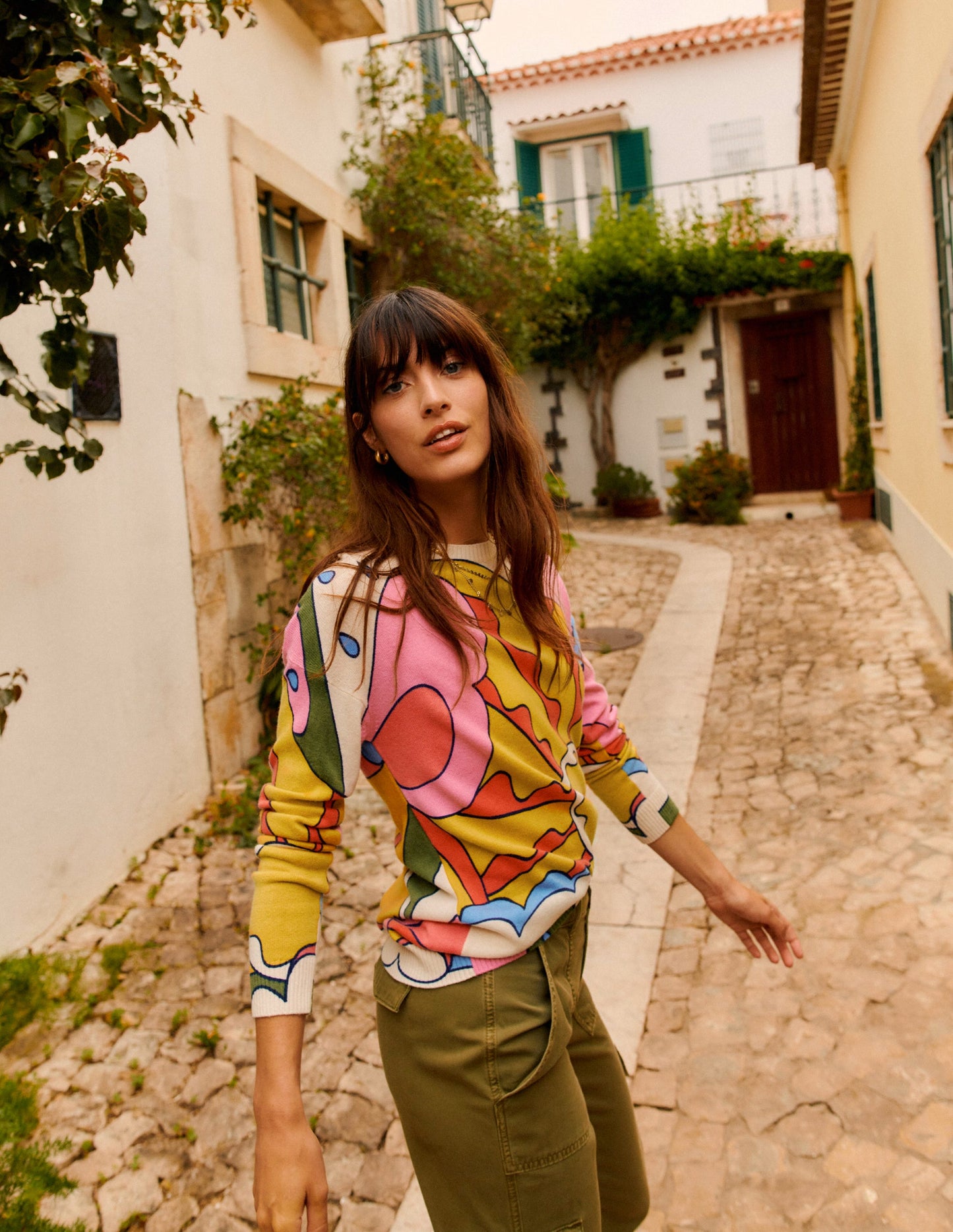 Lydia Kaschmirpullover-Bunt, Sonnenschein