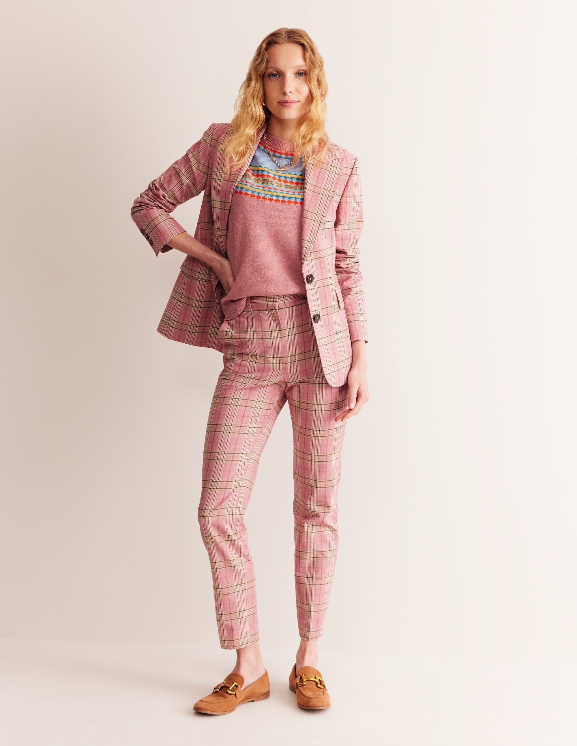 Débardeur Edie à motif jacquard-Motif jacquard rose - Image 7