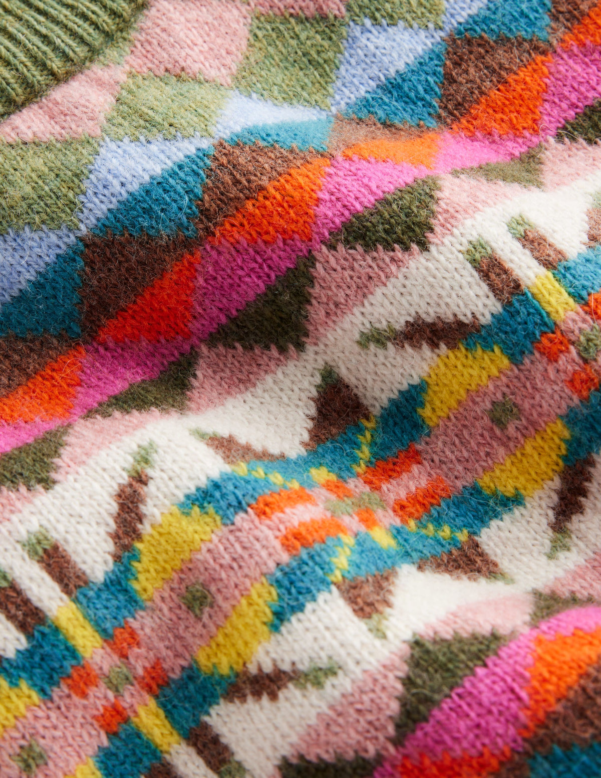 Edie Fair-Isle-Top-Grün Klassisch Fair-Isle-10