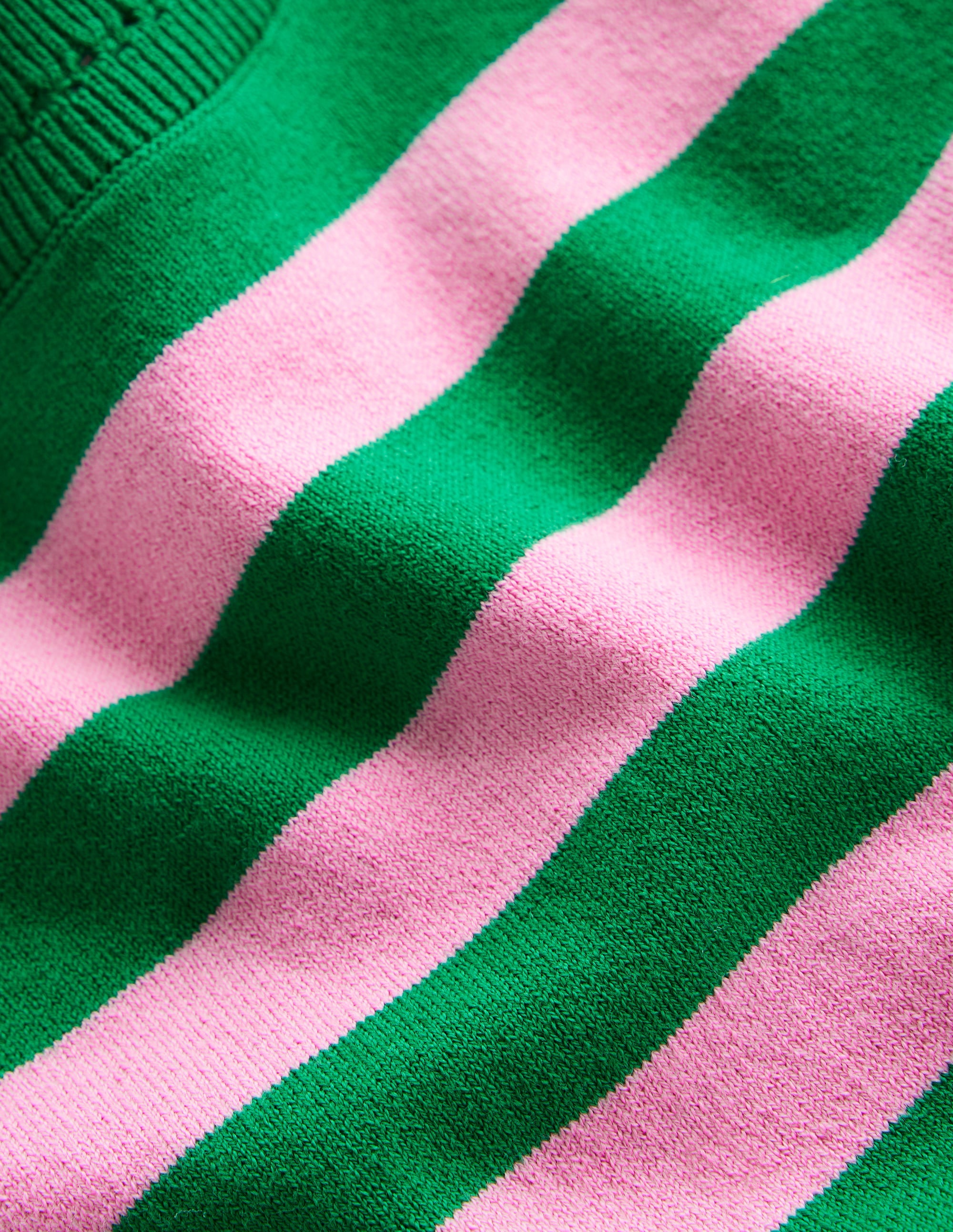 Catriona Crew Neck Cotton Tank-Old Rose, Rich Emerald Green - Image 7