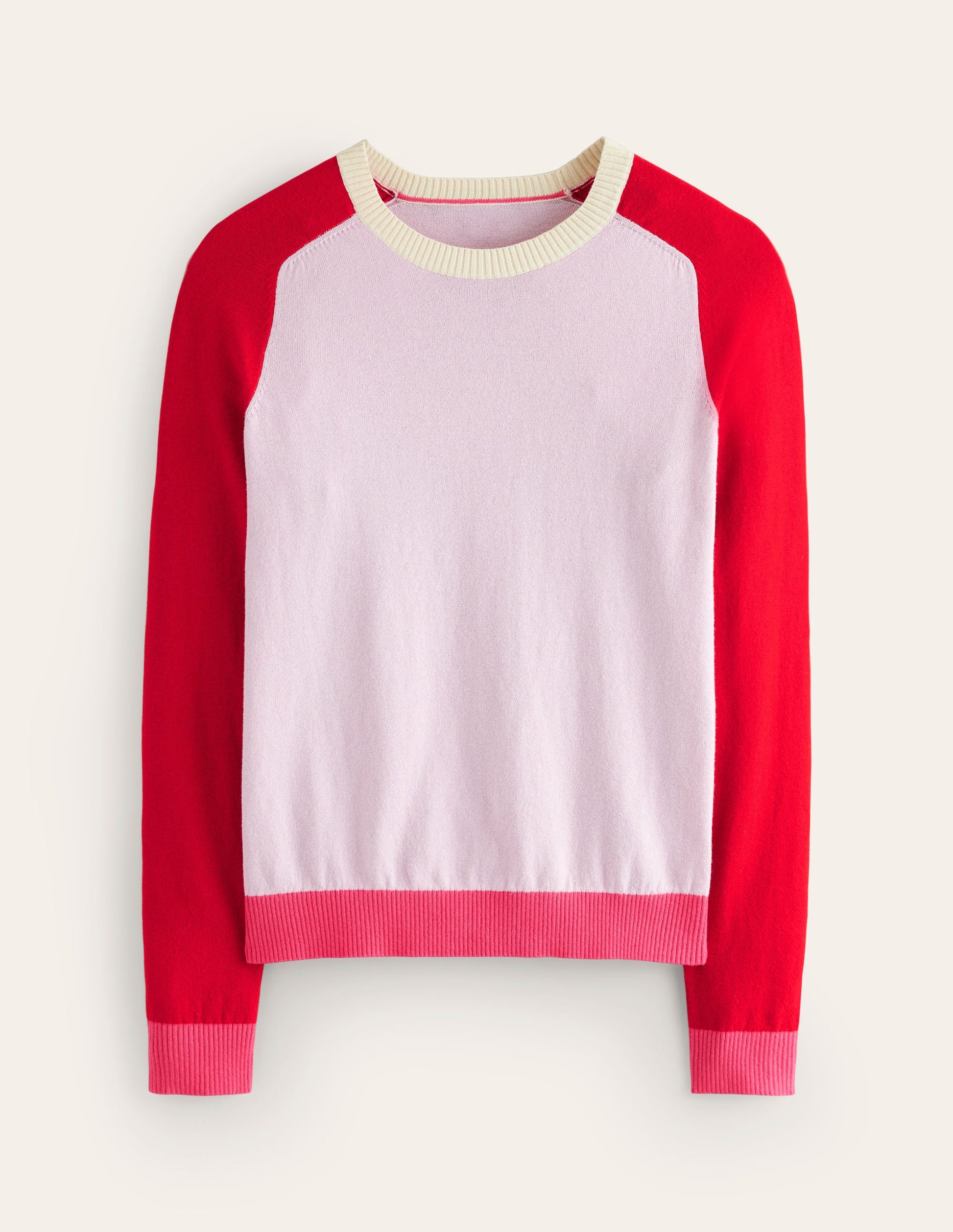 Meg Pullover mit Raglanärmeln-Zartes Lavendel, Blockfarben-6