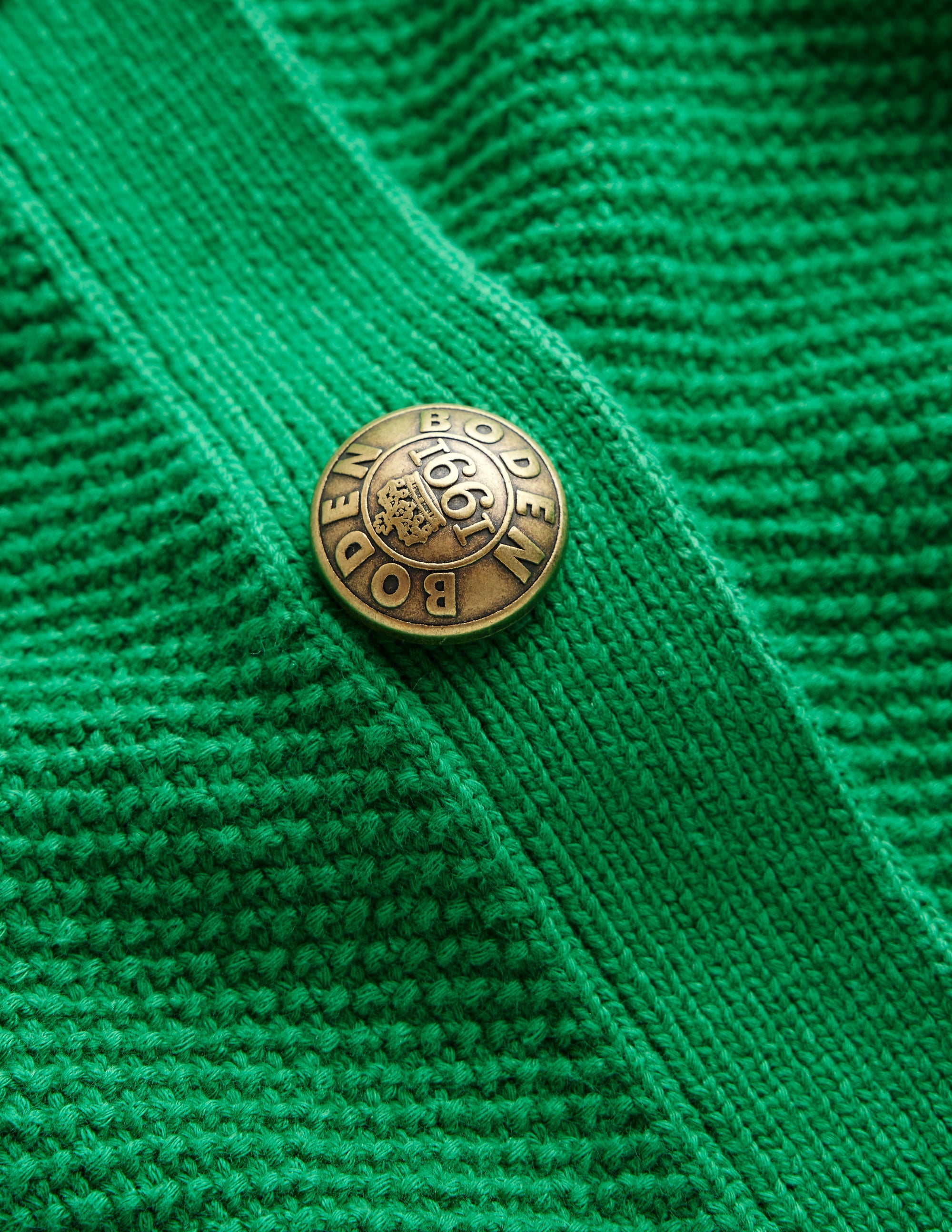 Gilet en maille à col-Vert émeraude profond - Image 6