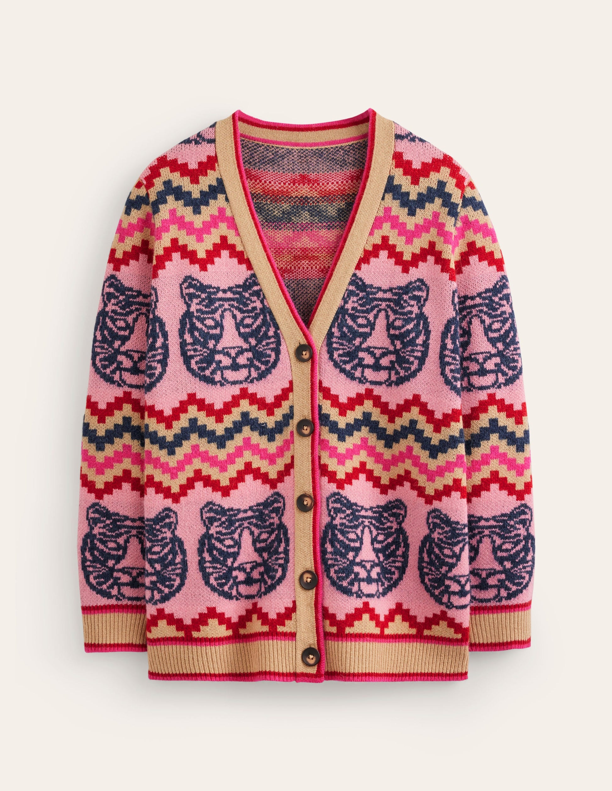 Quinn Strickjacke im Boyfriend-Stil-Bunt, Tiger-6