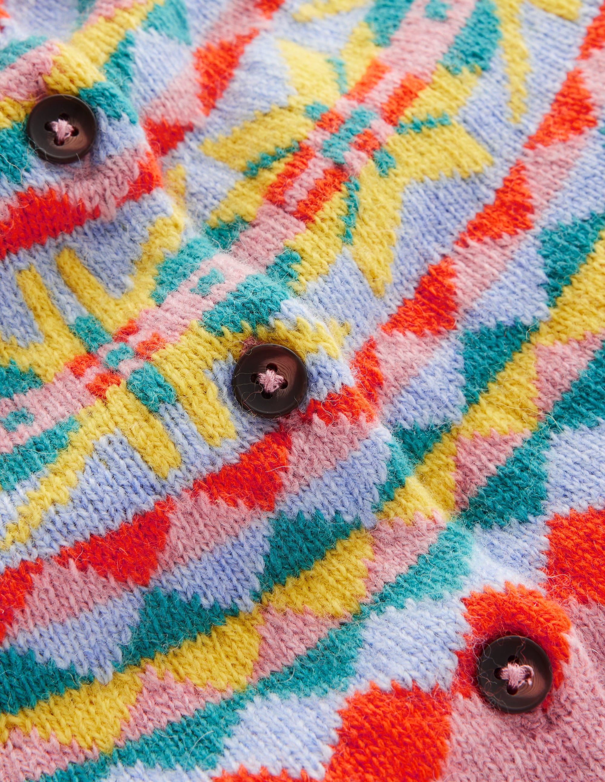 Cardigan Fae à volants et motif jacquard-Pink Icing - Image 6