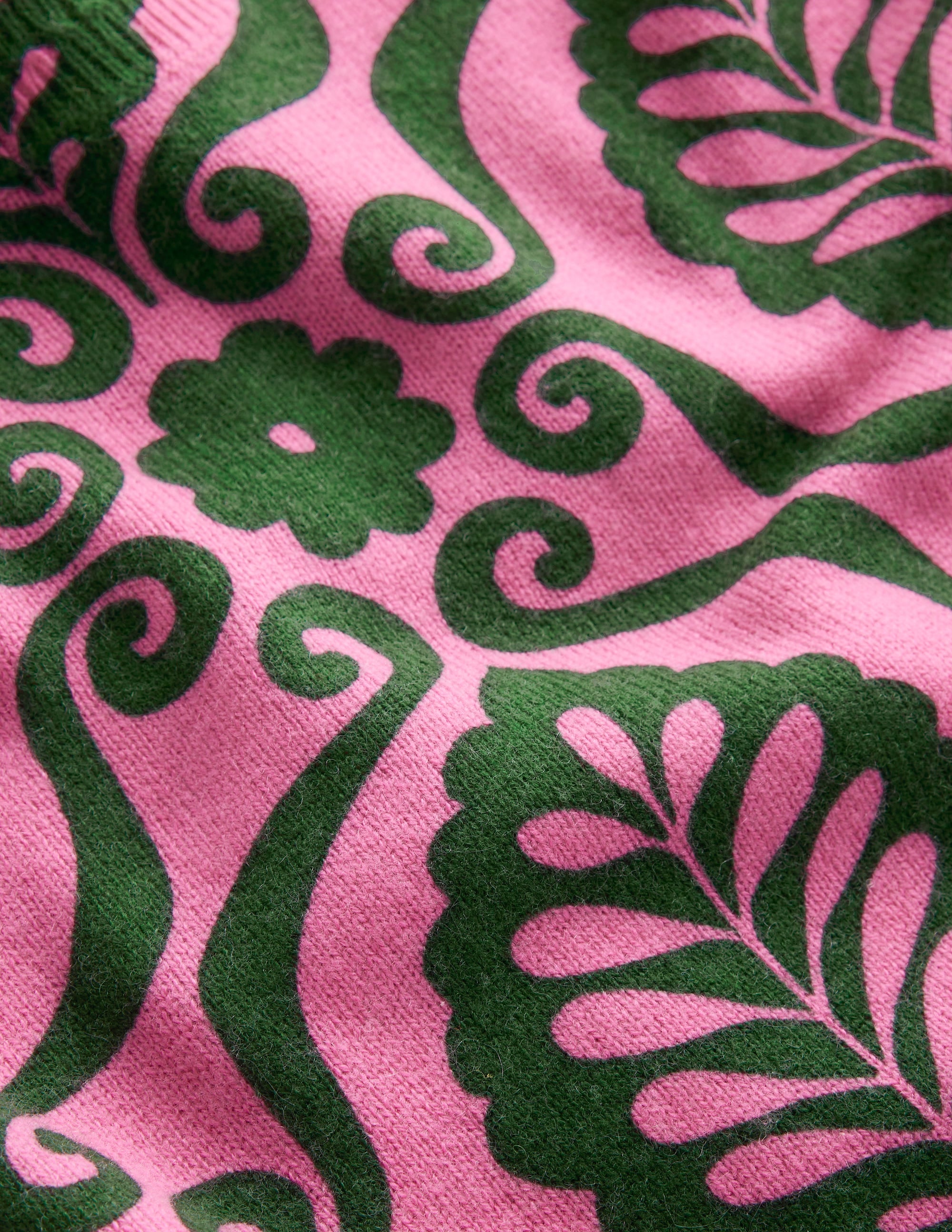 T-shirt Eva en cachemire-Rose festif, motif Foliage Stamp - Image 6