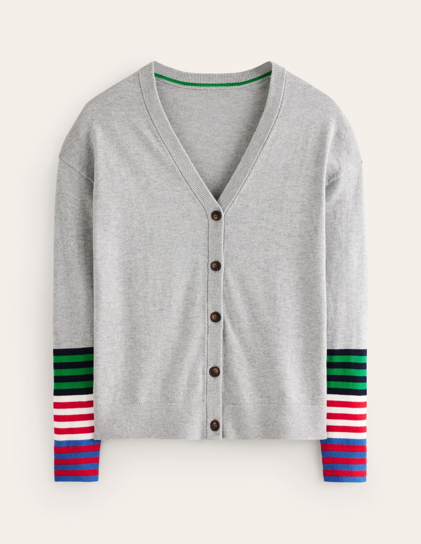 Annie Cardigan-Blaugrau Meliert