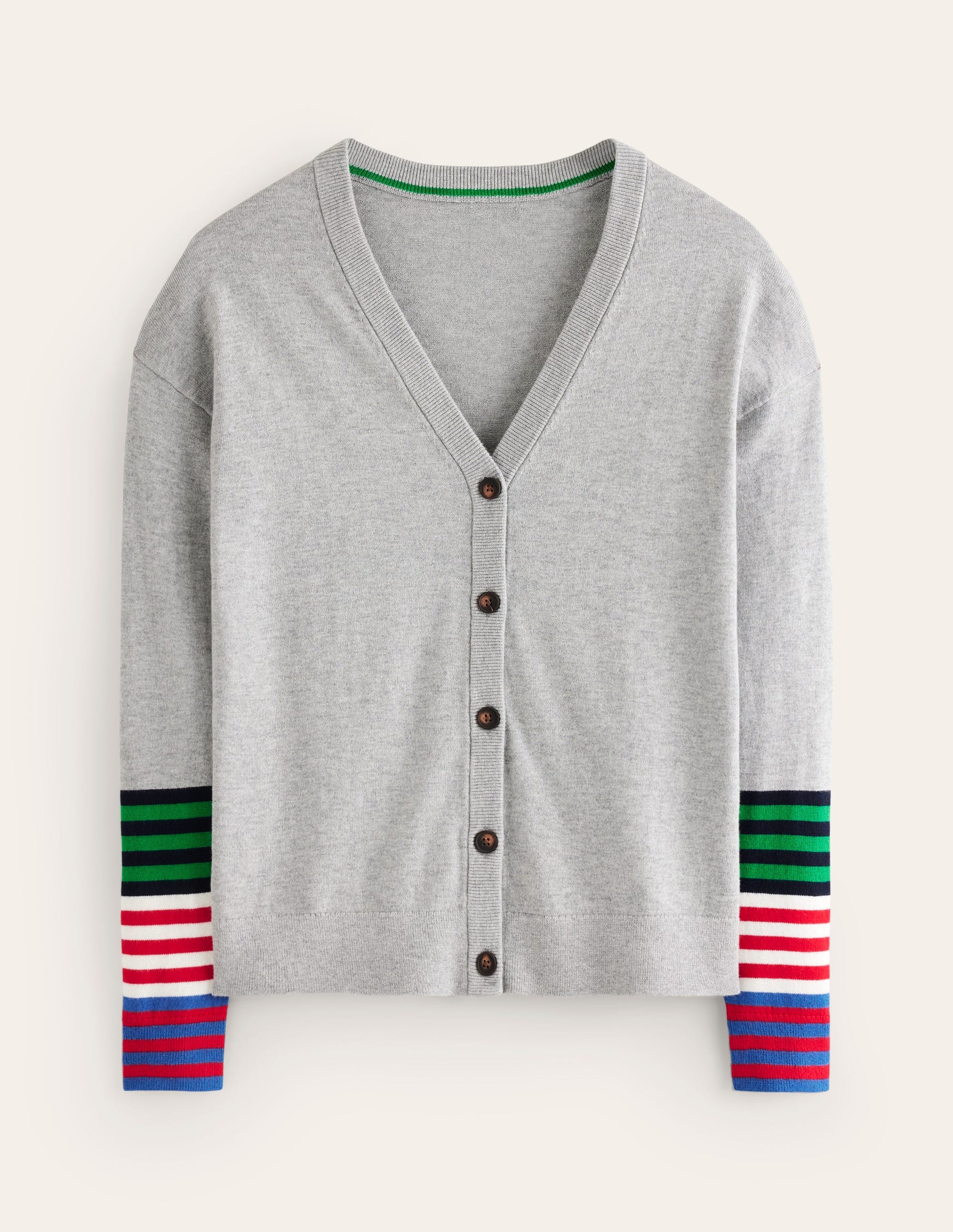 Annie Cardigan-Blaugrau Meliert-5