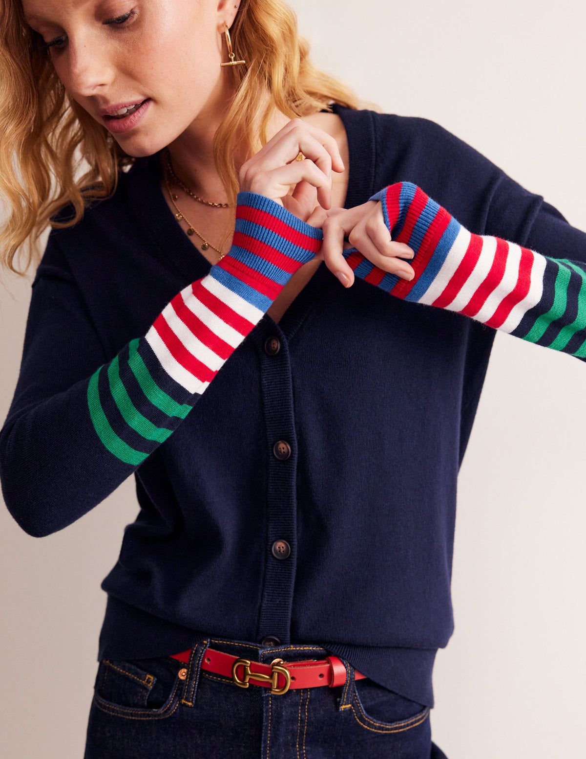 Annie Cardigan-Aqua Marine Marl - Image 2