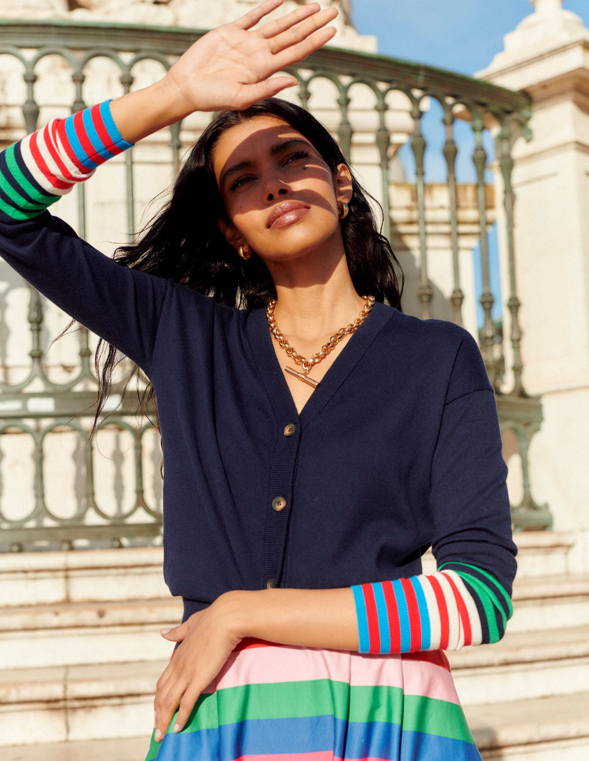 Annie Cardigan-Aqua Marine Marl - Image 5