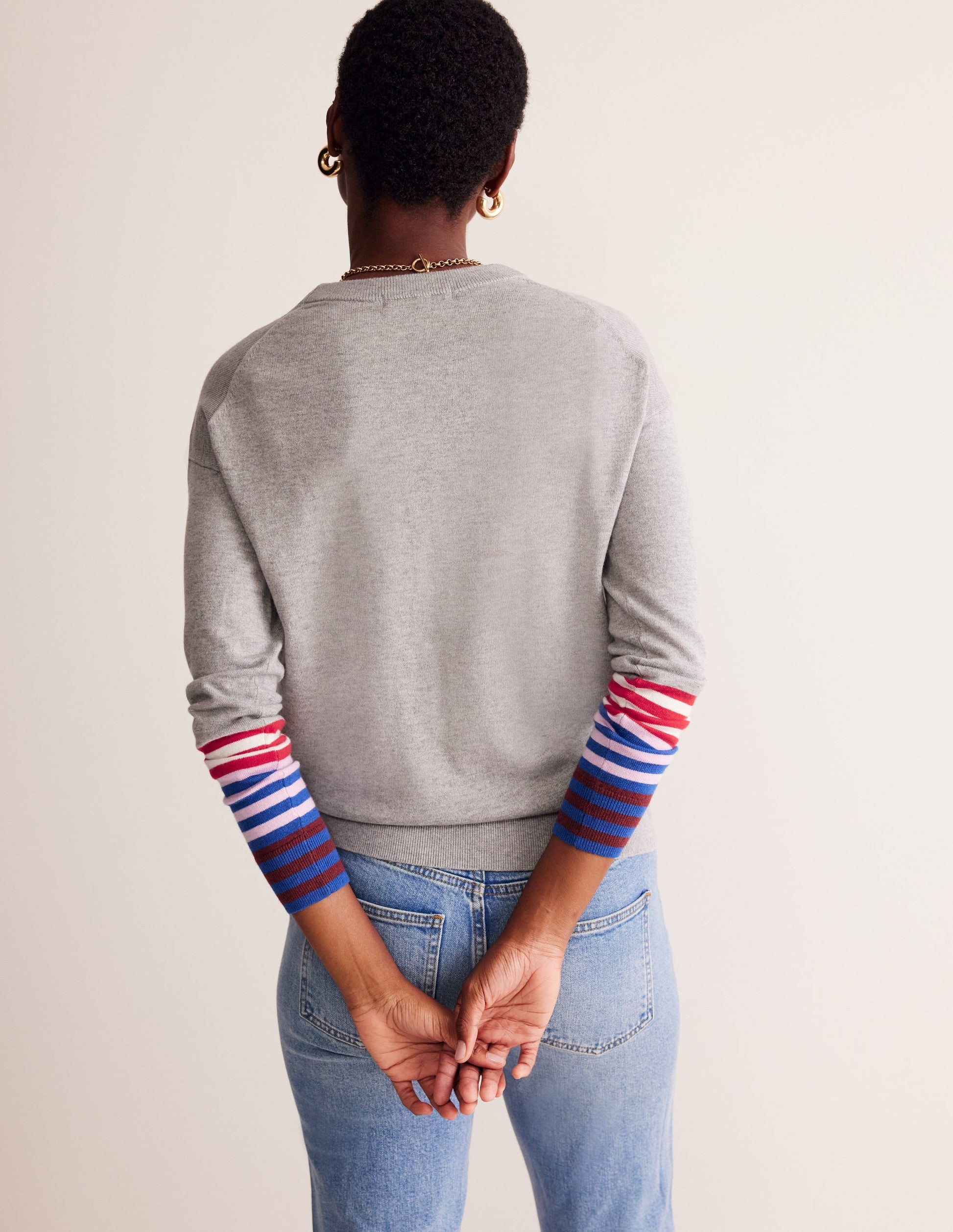 Annie Pullover-Blaugrau Meliert-3