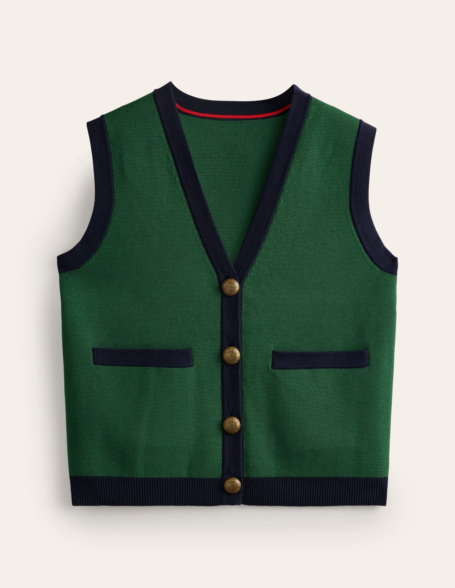 Gilet de costume Holly en maille-Vert Éden