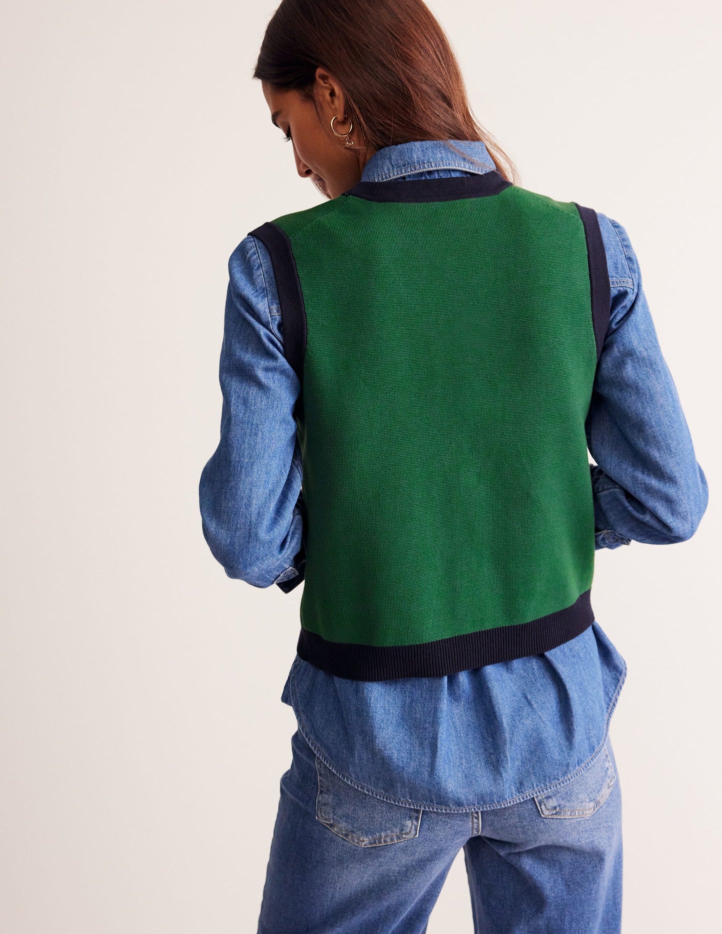 Gilet de costume Holly en maille-Vert Éden