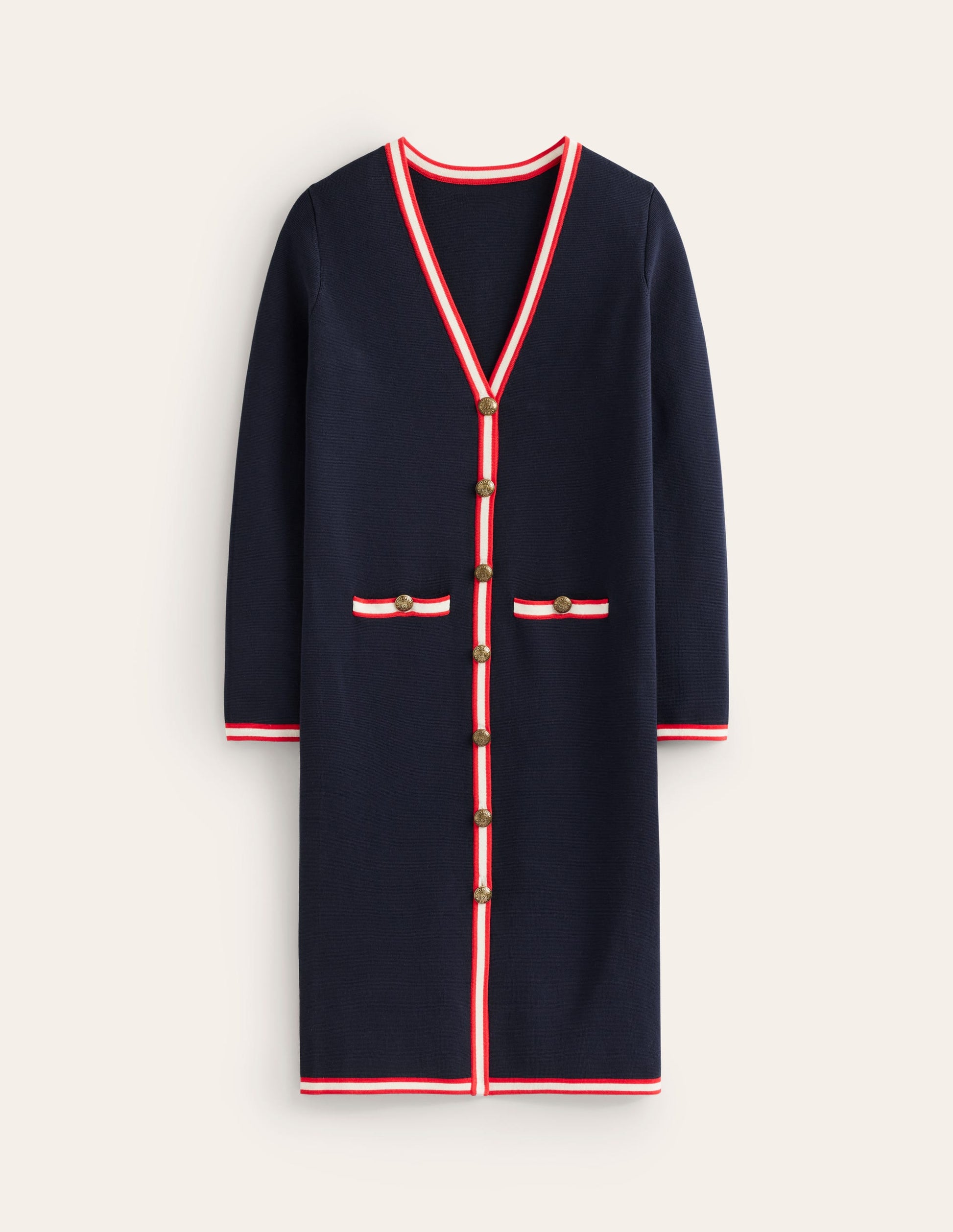 Holly Lange Strickjacke-Aqua Marine Marl Boden EU