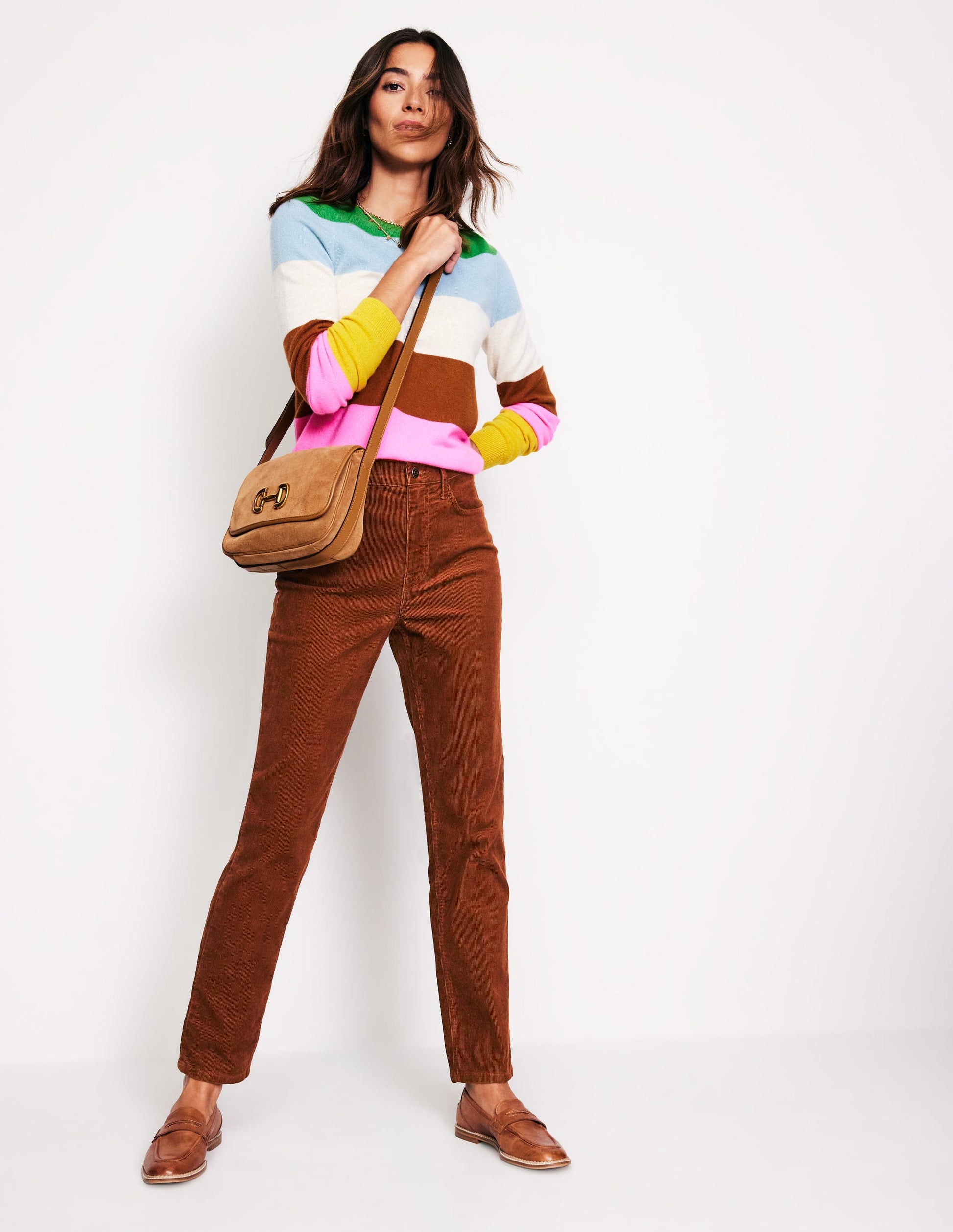 Pantalon Velours Côtelé Pantalon Marron Femme Polo Ralph Lauren