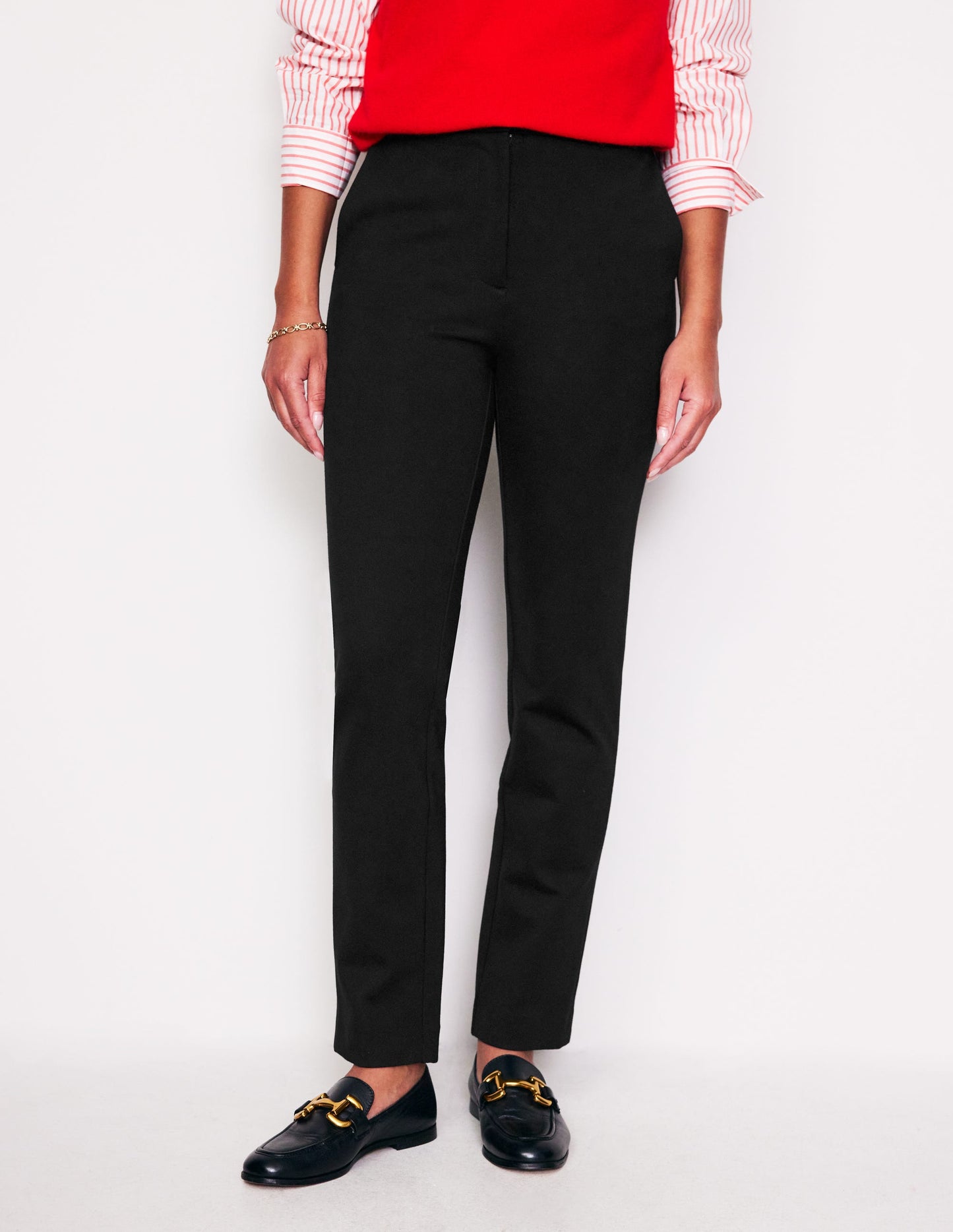 Pantalon Highgate en point de Rome-Noir