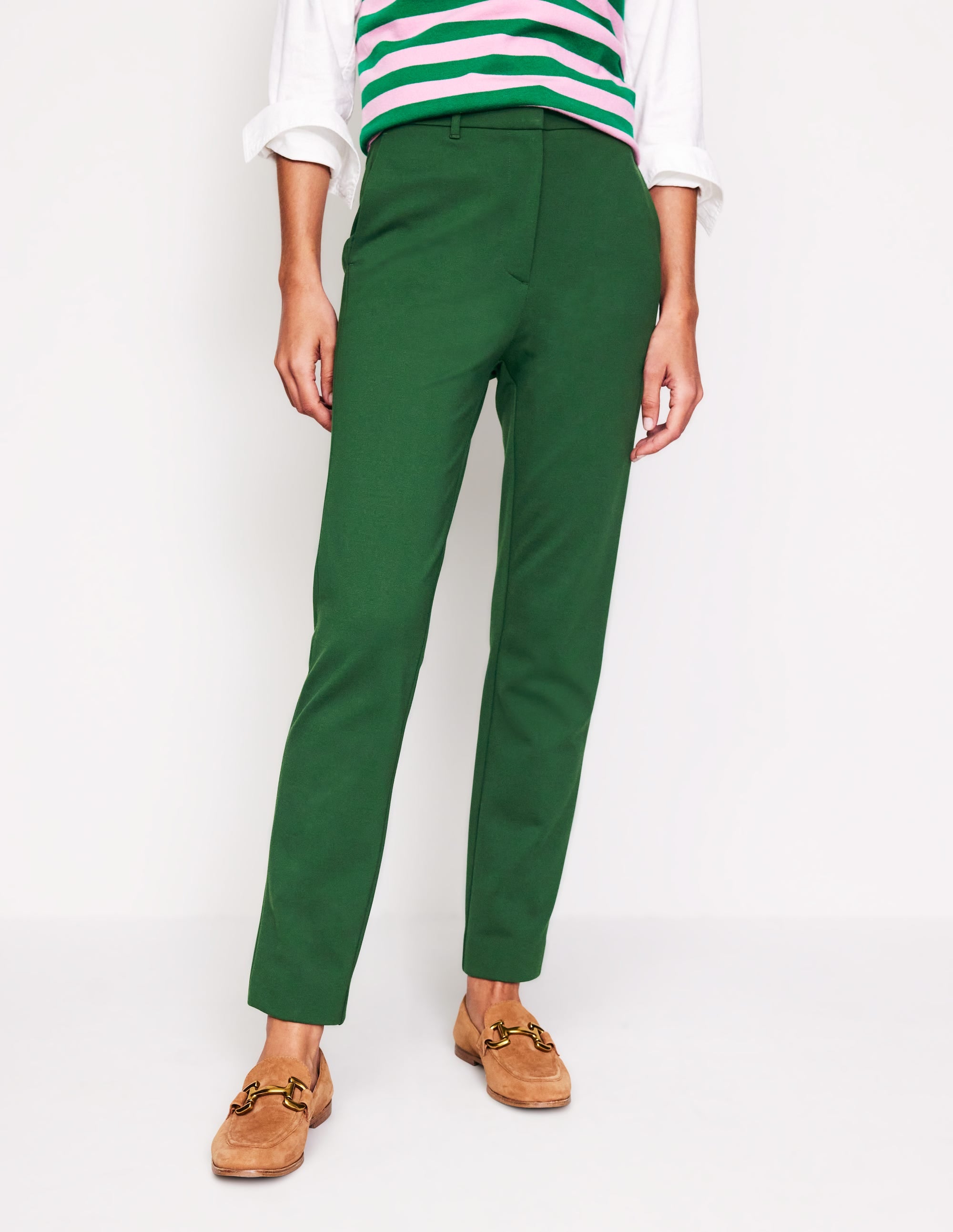 Highgate Ponte Trousers-Pine - Image 4