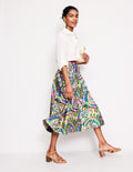 Isabella Rock aus Baumwollsatin-Bunt, Motiv Paisley Pome