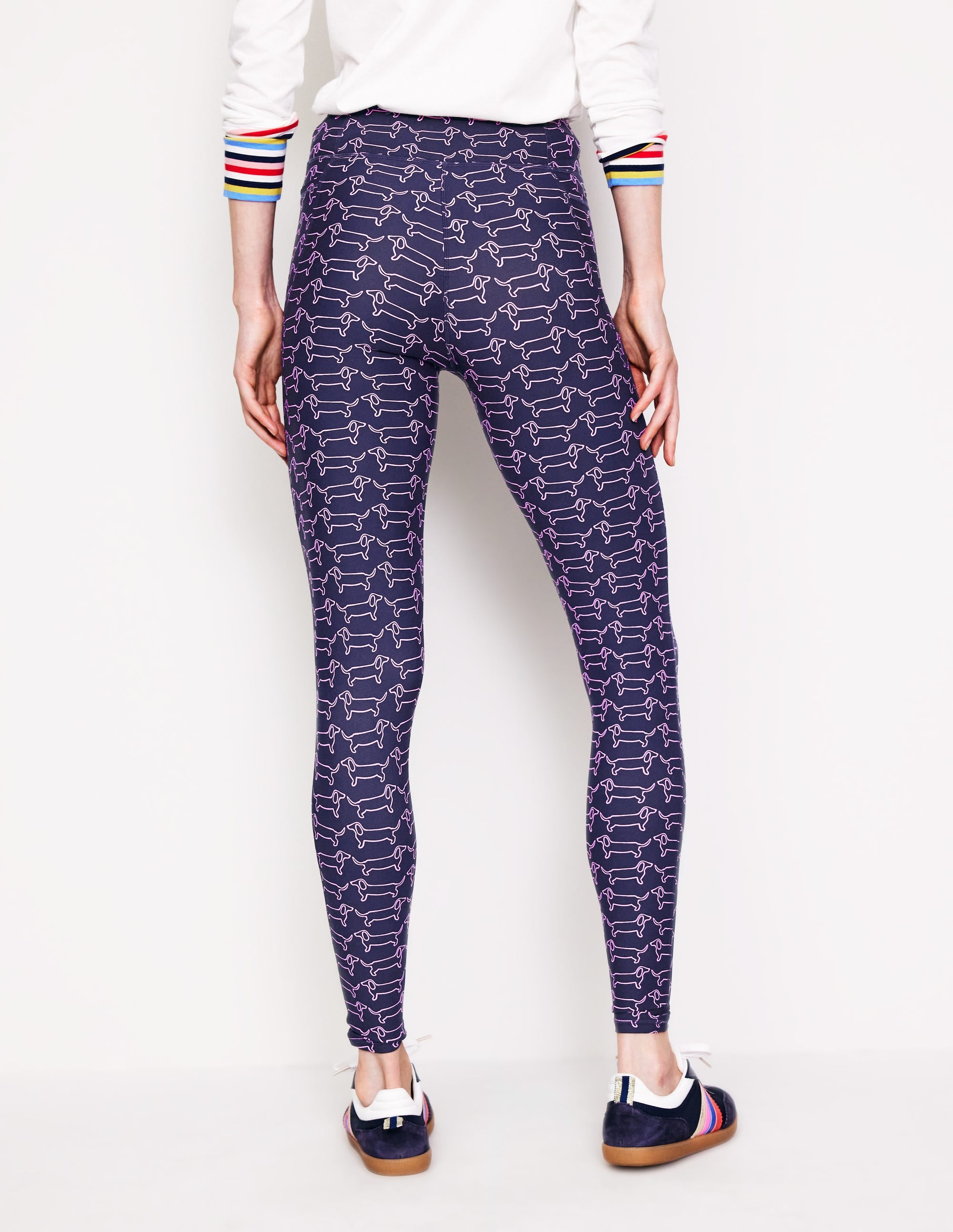 Legging taille haute avec poche-Bleu marine, teckel - Image 3
