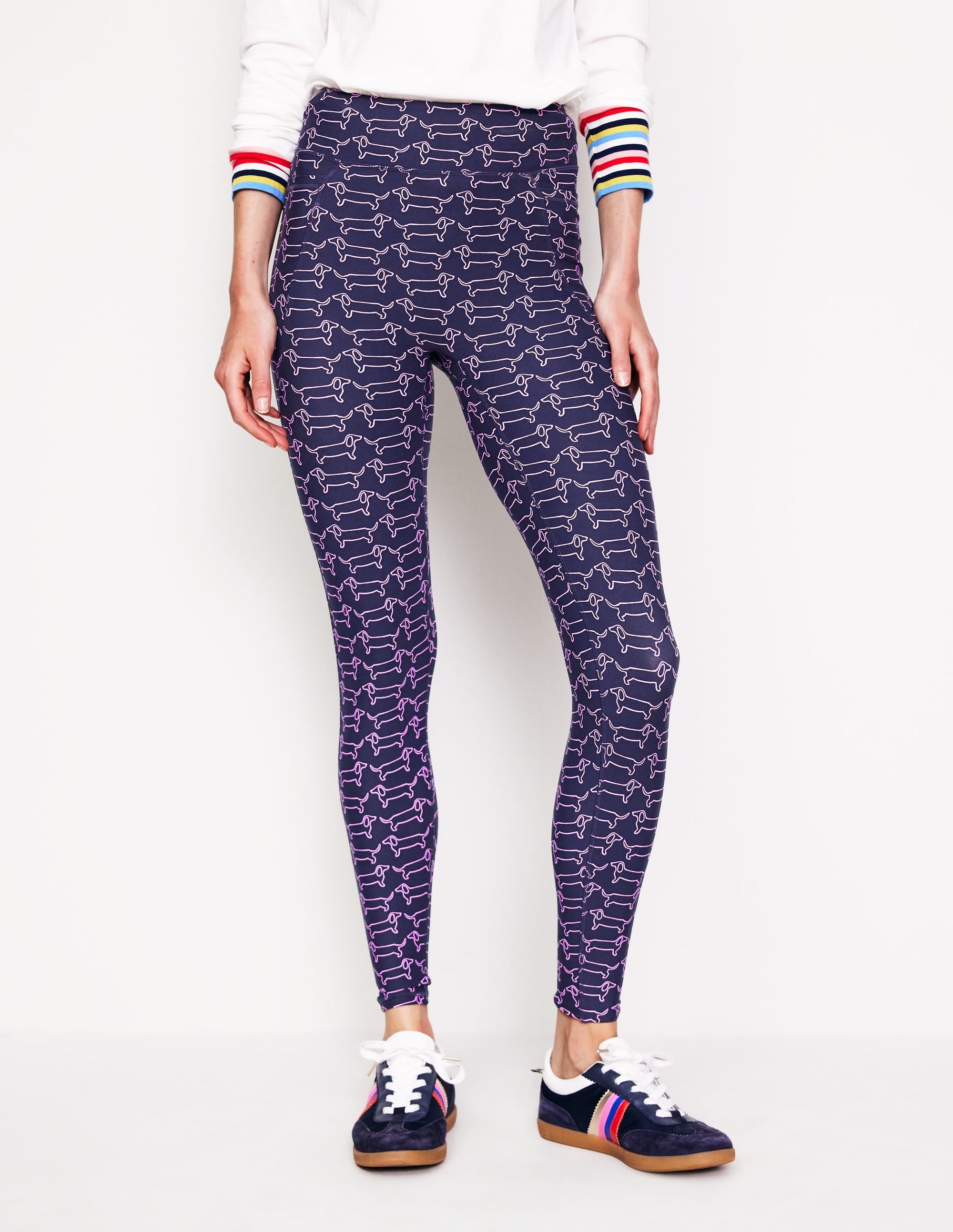 Legging taille haute avec poche-Bleu marine, teckel - Image 4
