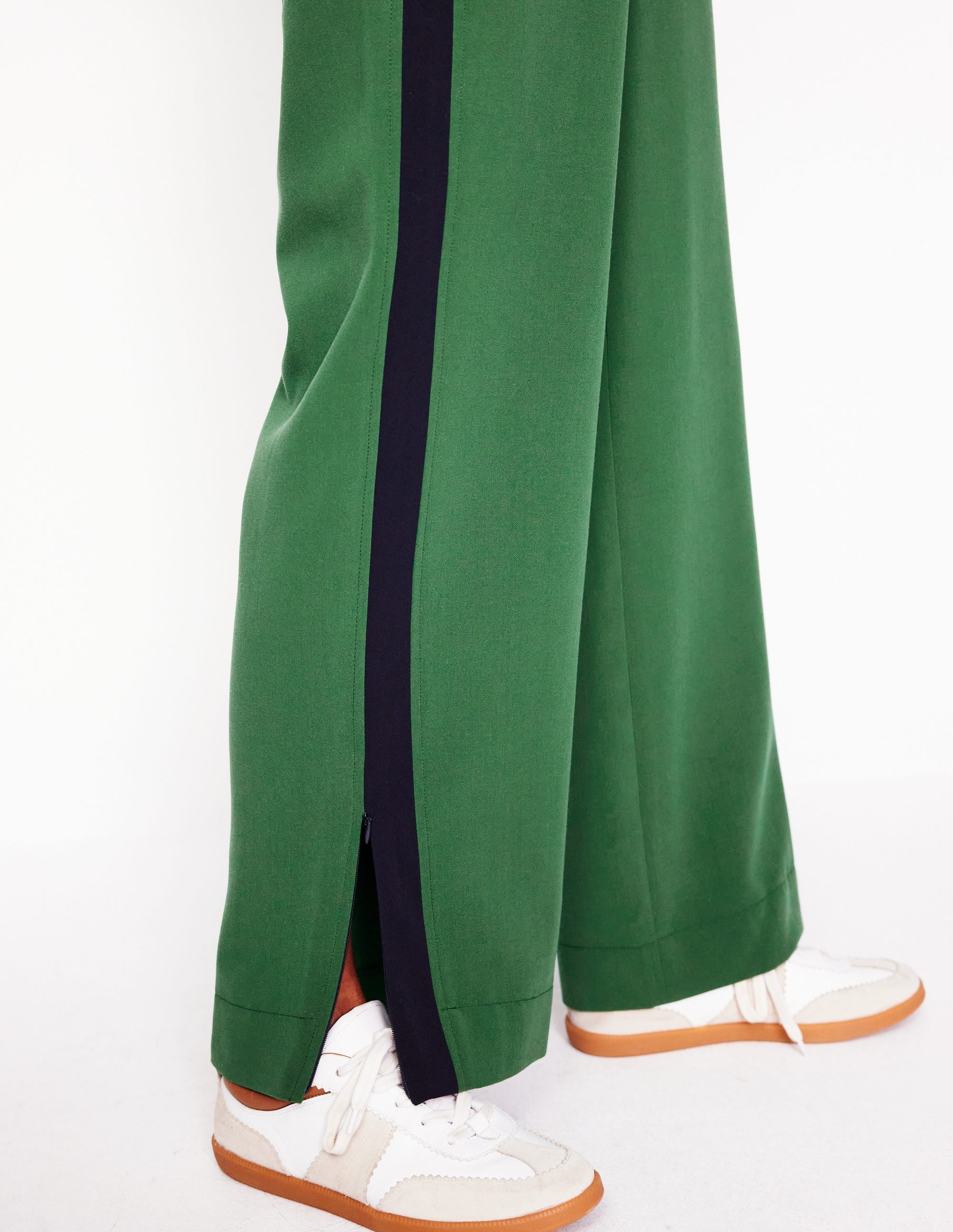 Pantalon rayé sur les côtés à enfiler-Pin avec rayure bleu marine - Image 2