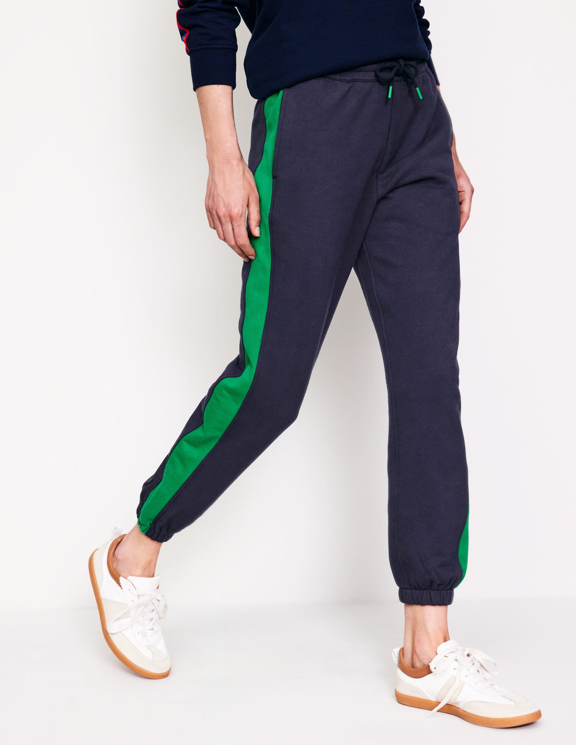 Bas de jogging à empiècement latéral-Bleu Marine, Petits Pois - Image 5