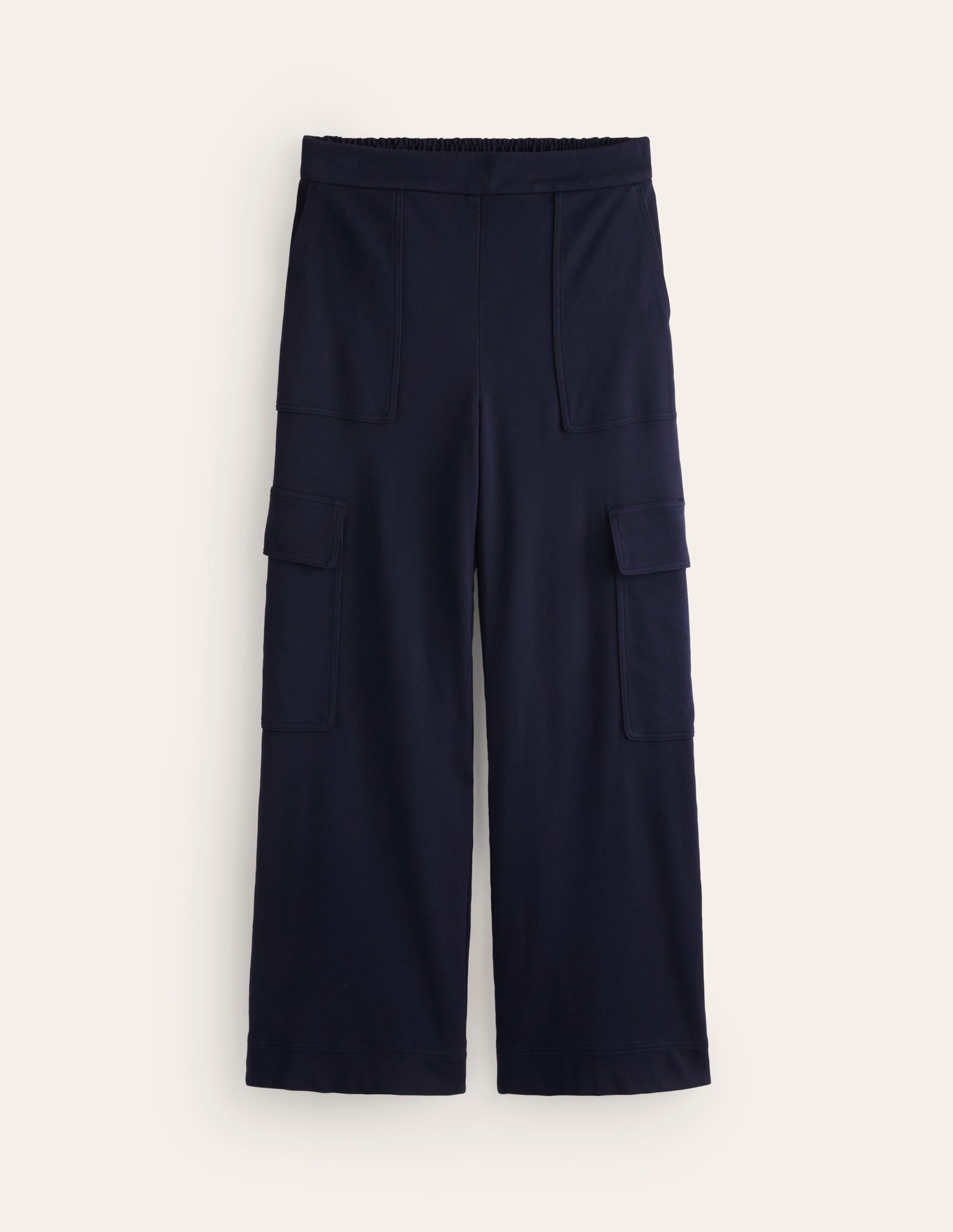 Ponte Twill Pull-on Trousers-Navy - Image 6