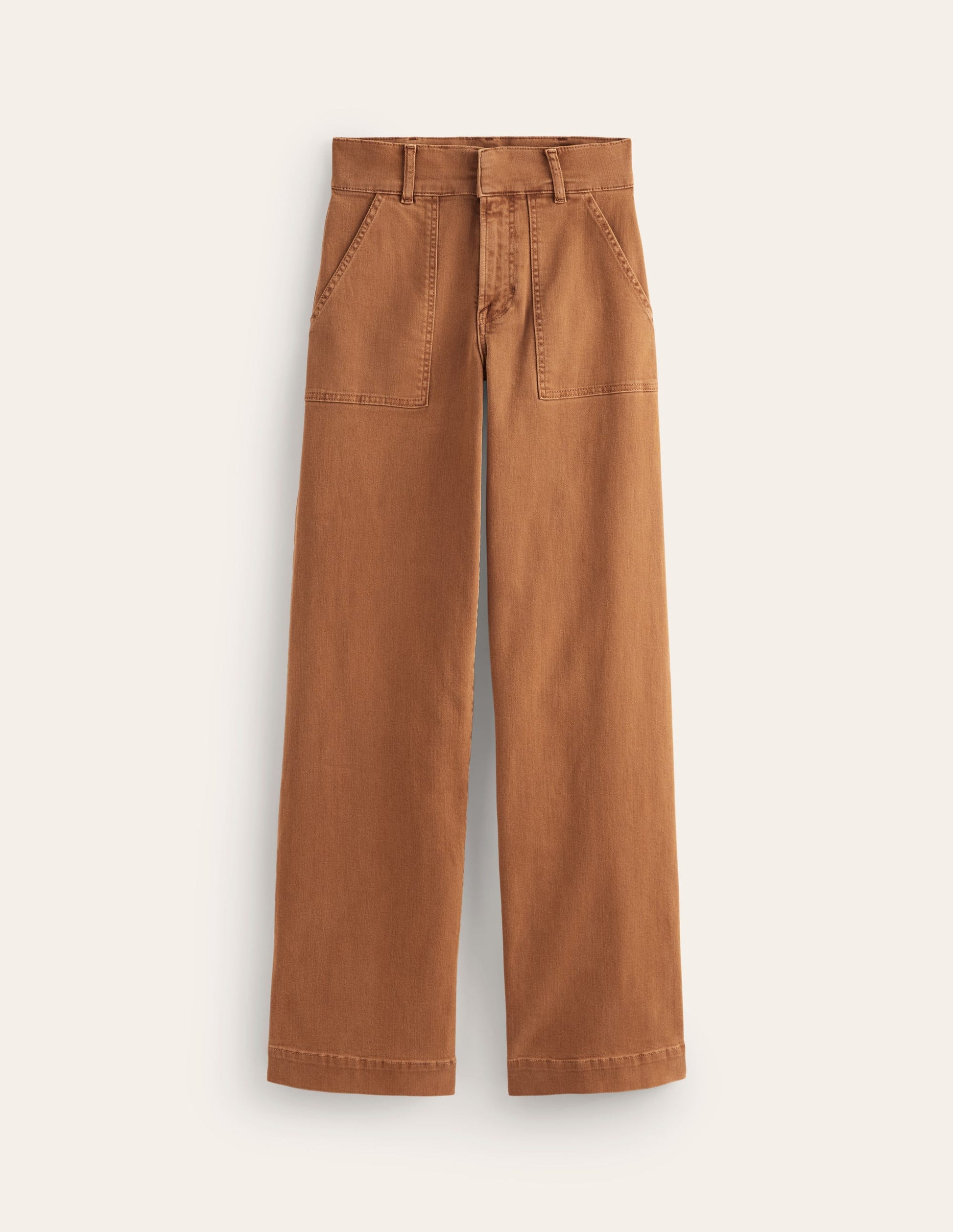 Cargohose mit weitem Bein-Kamelbraun-5