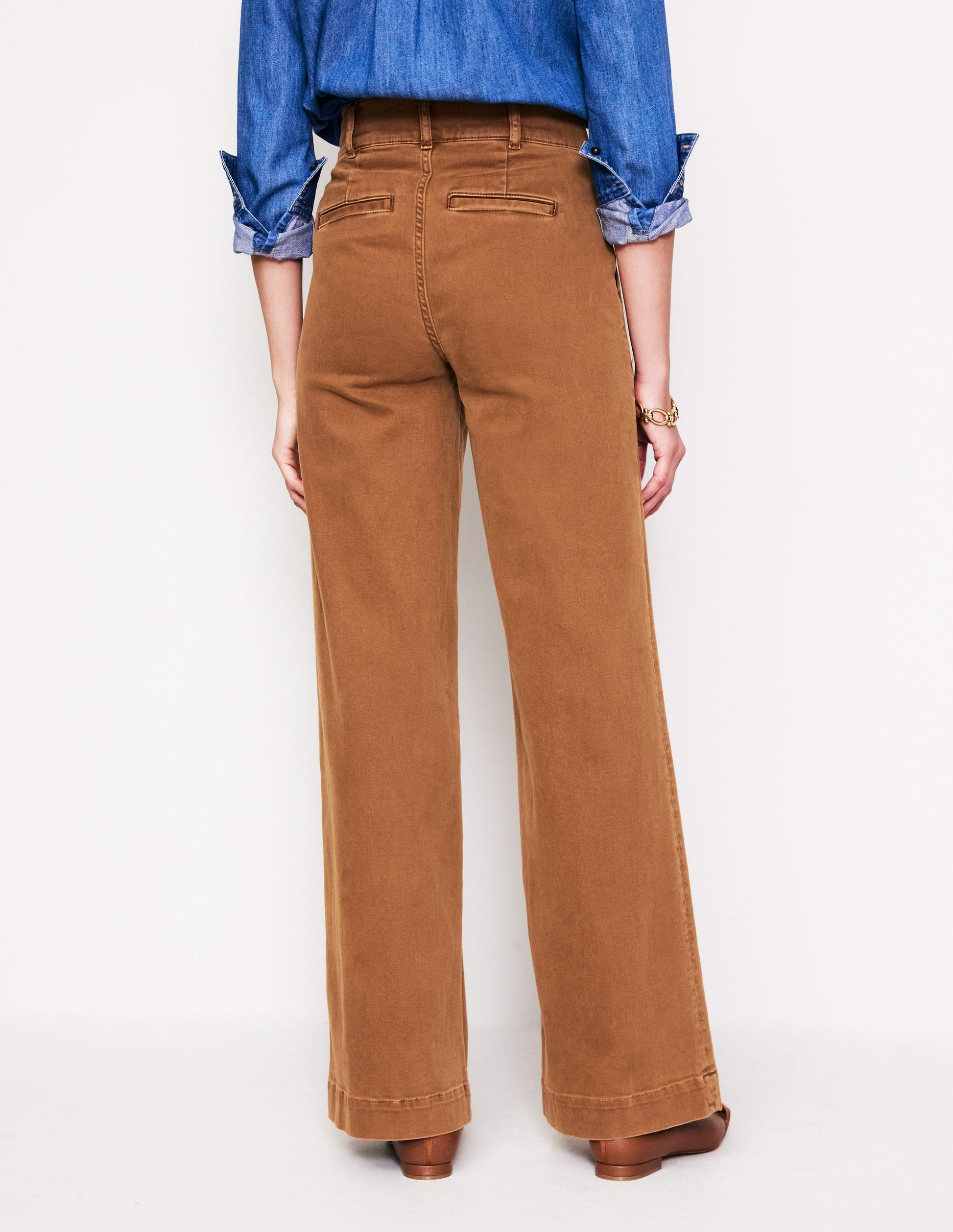Cargohose mit weitem Bein-Kamelbraun-3