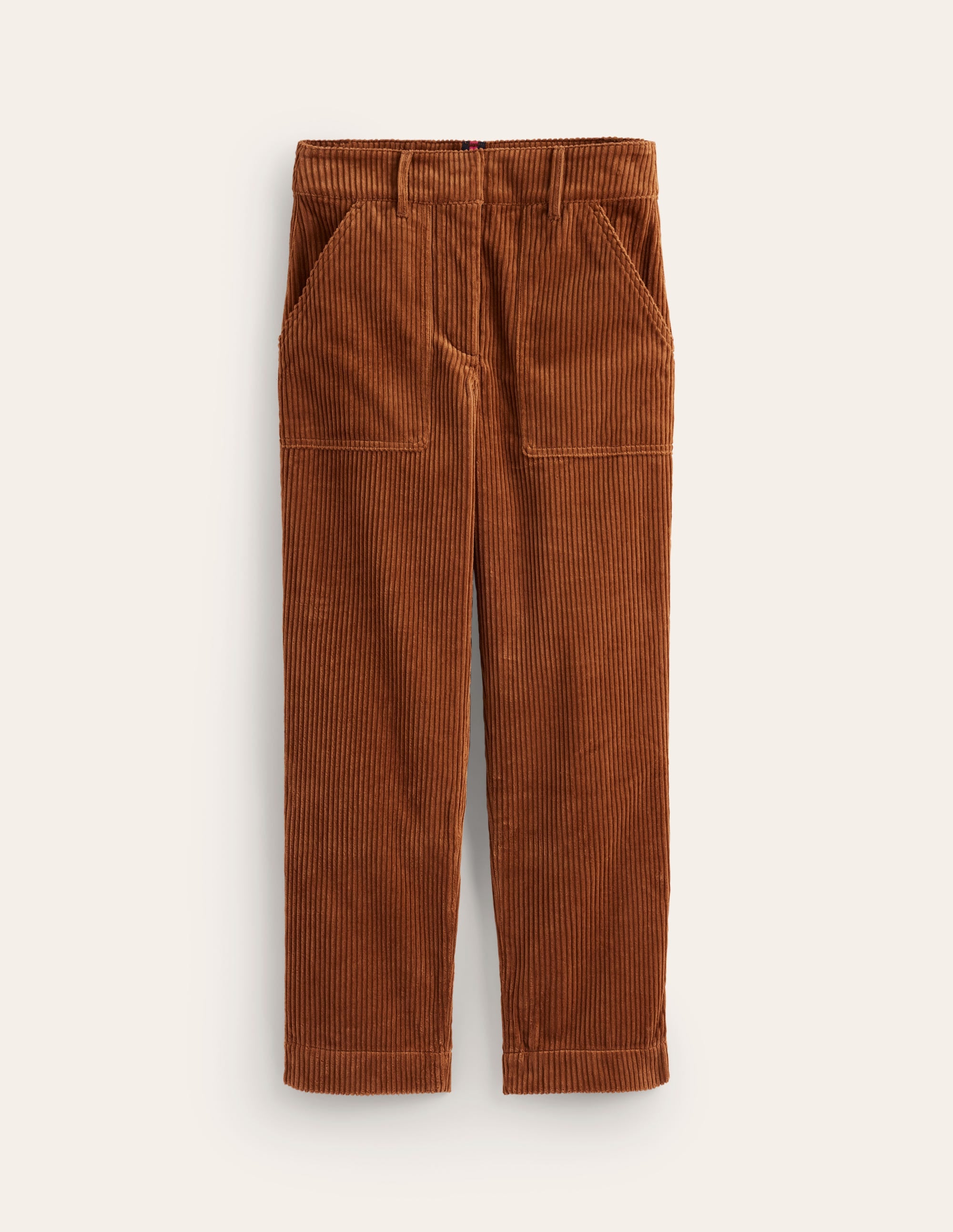Schmal zulaufende Cargohose aus Cord-Kamelbraun - Image 5