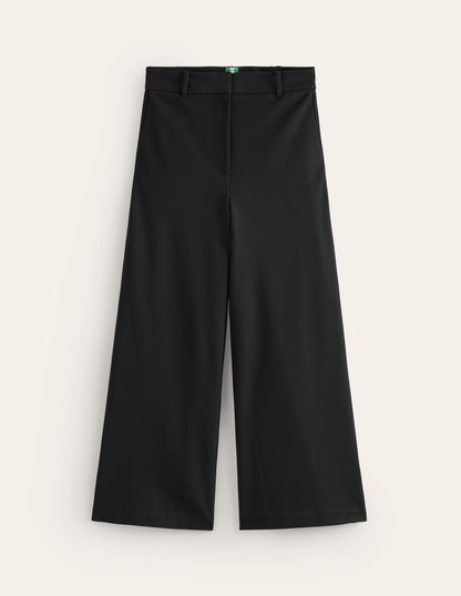 Ponte-Culottes mit weitem Bein-Schwarz