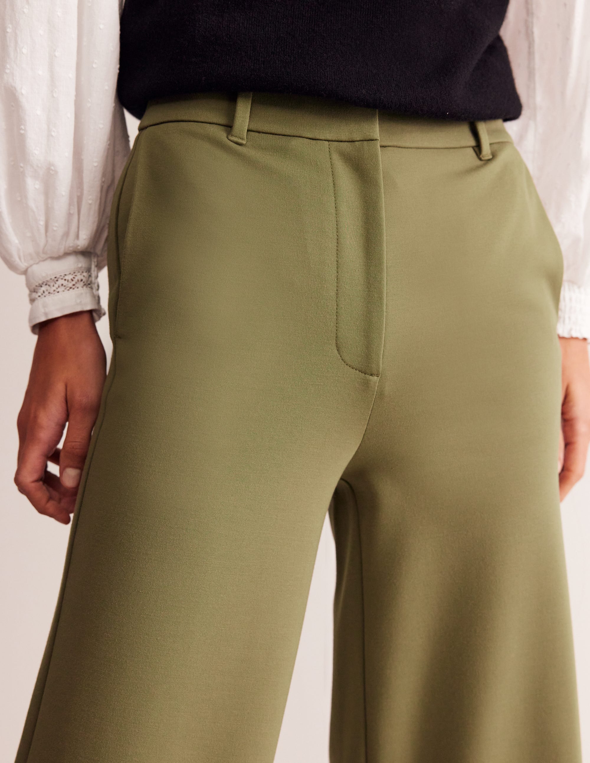 Jupe-culotte large en point de Rome-Mousse hivernale - Image 2