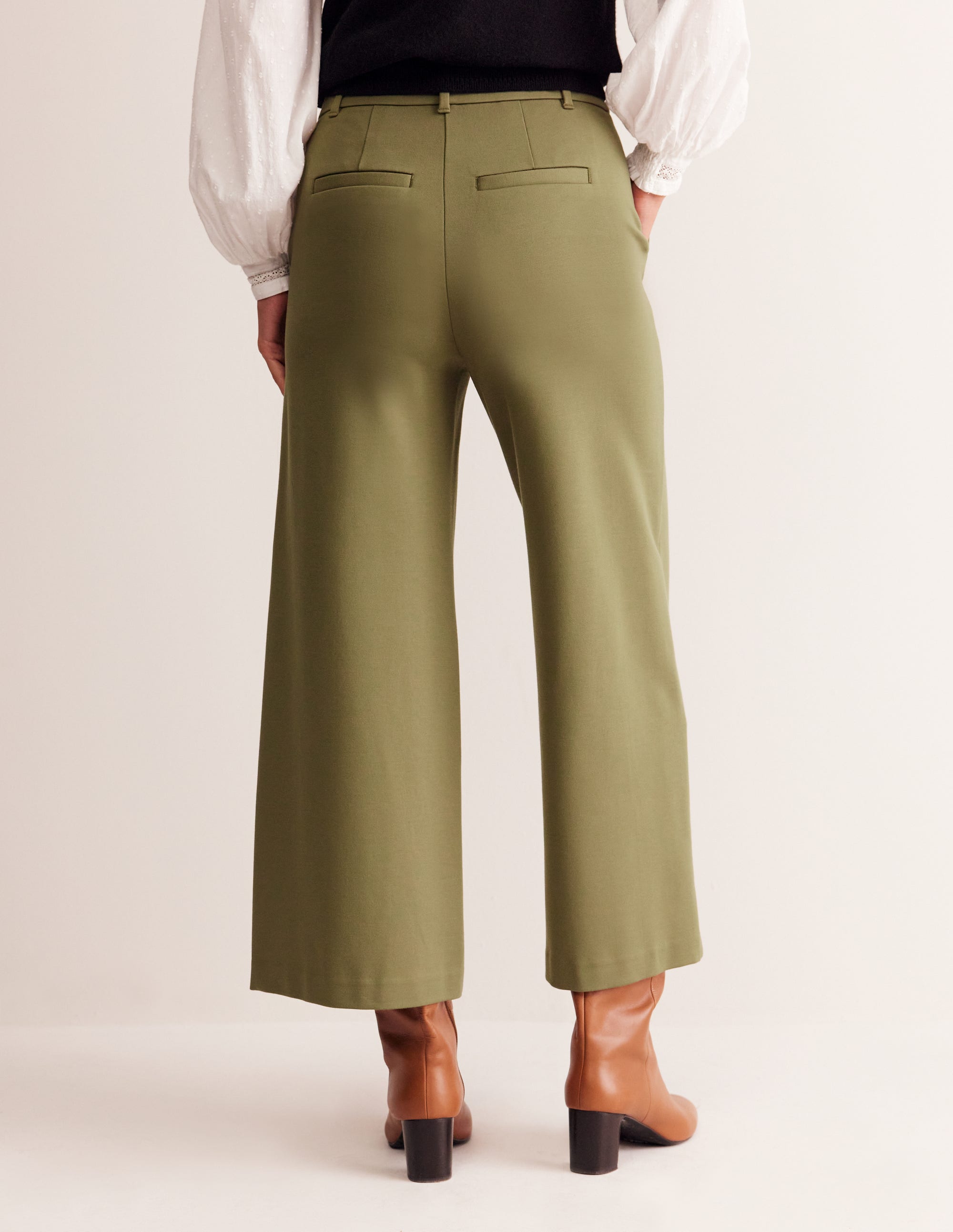 Jupe-culotte large en point de Rome-Mousse hivernale - Image 3