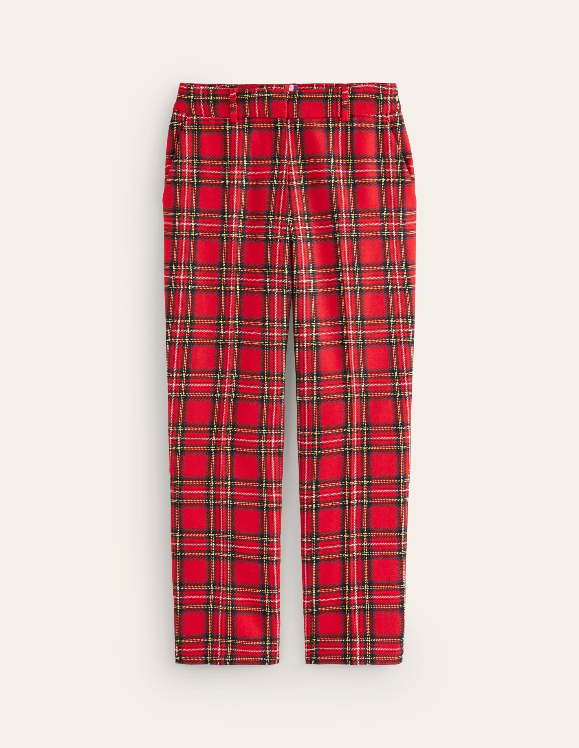 Kew Hose aus Wollmischgewebe-Rot und Blau, Kariert - Image 6