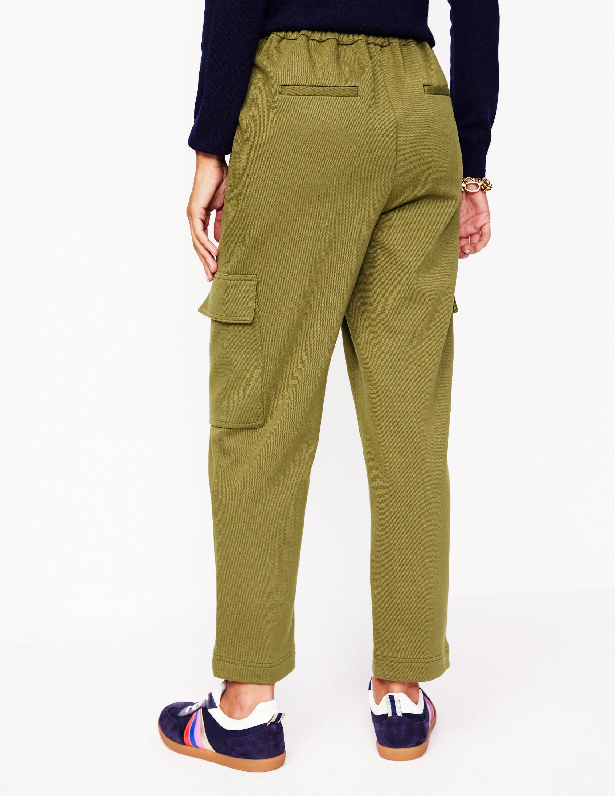 Karottenhose aus Ponte-Twill-Stern Blue/Seagull - Image 3