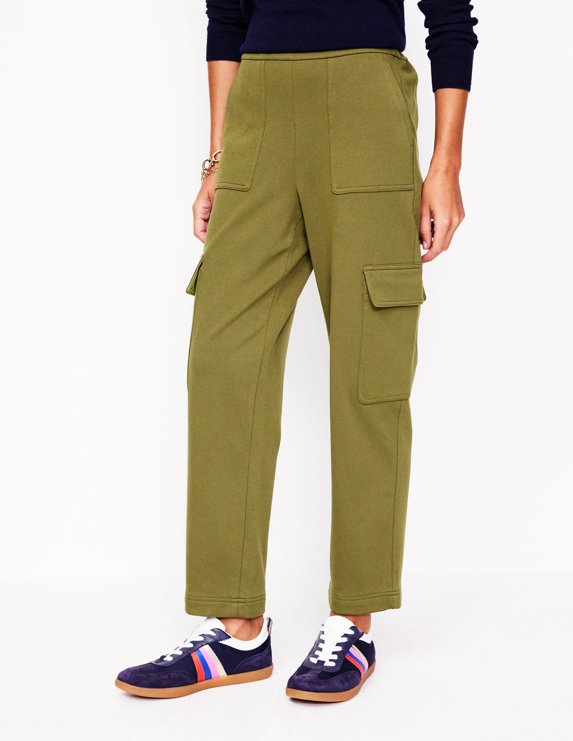 Karottenhose aus Ponte-Twill-Stern Blue/Seagull - Image 4