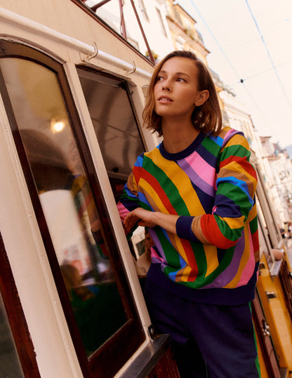 Hannah Sweatshirt mit Print-Bunt, Abstrakter Regenbogen