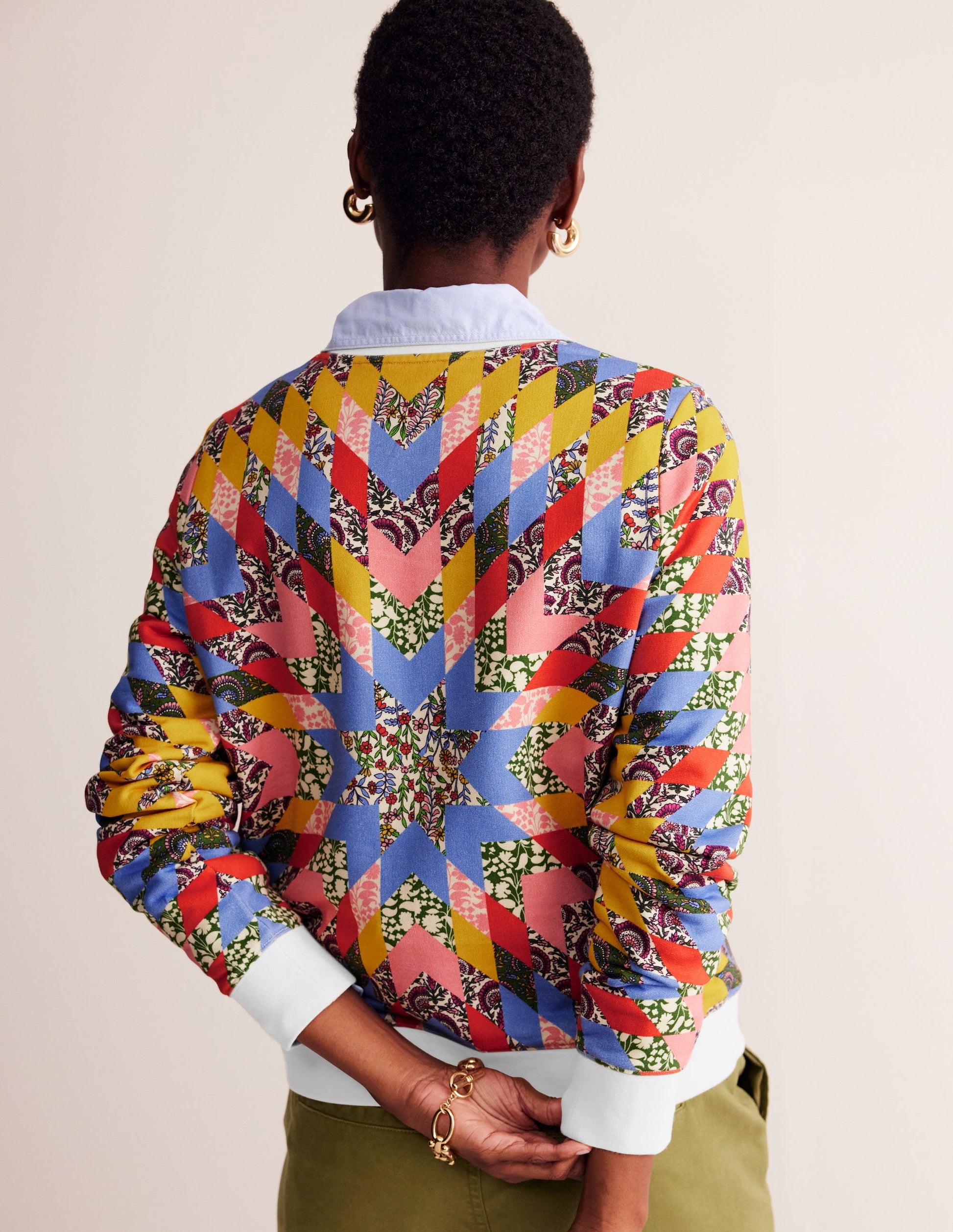 Hannah Sweatshirt mit Print-Bunt, Patchwork Blumenmuster-3