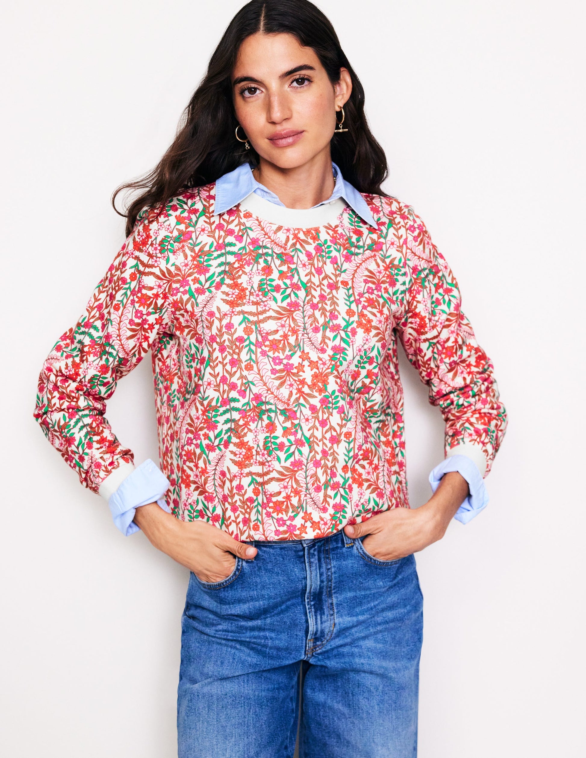 Hannah Sweatshirt mit Print-Bunt, Laubknospe-1