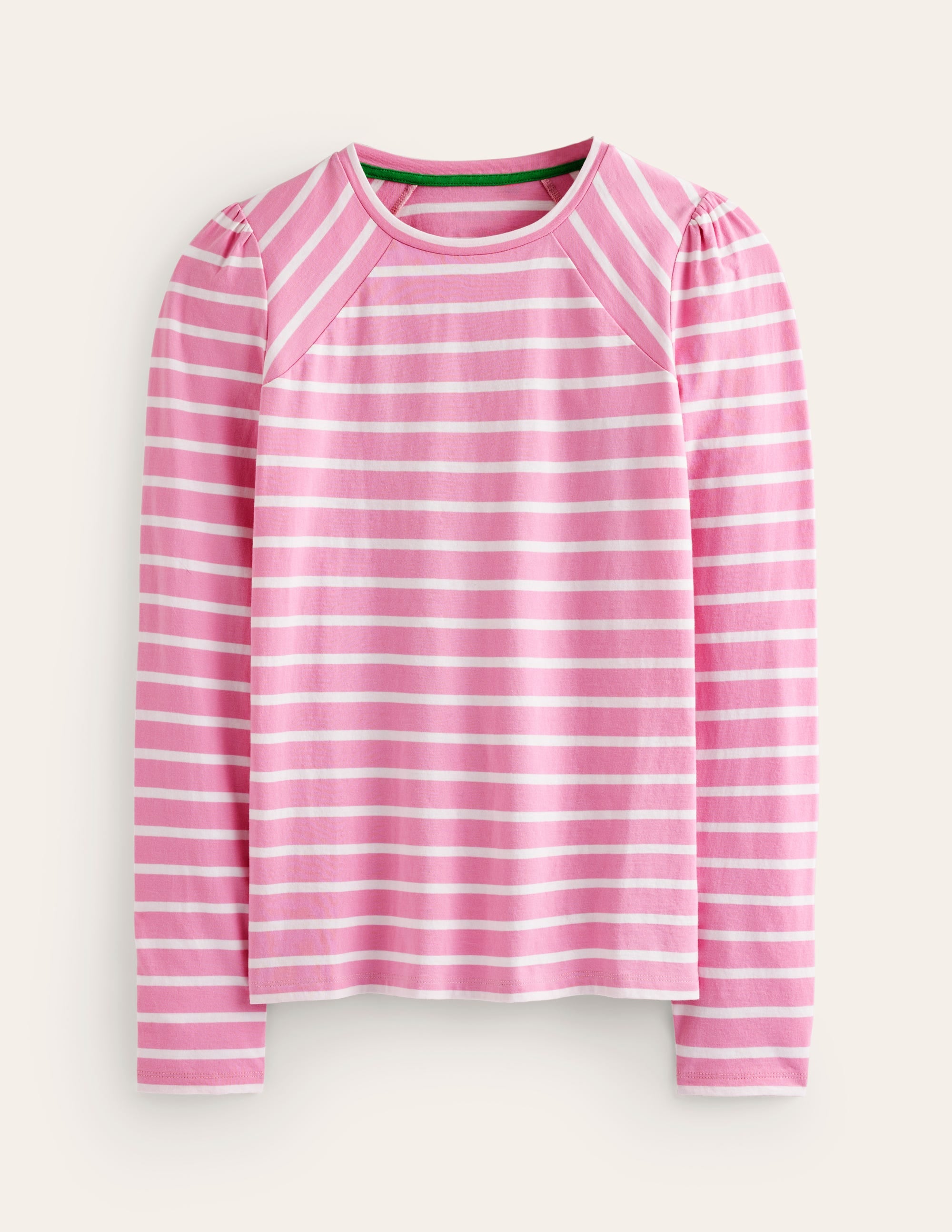 Top Arabella rayé en jersey-Rose, rayé ivoire - Image 5